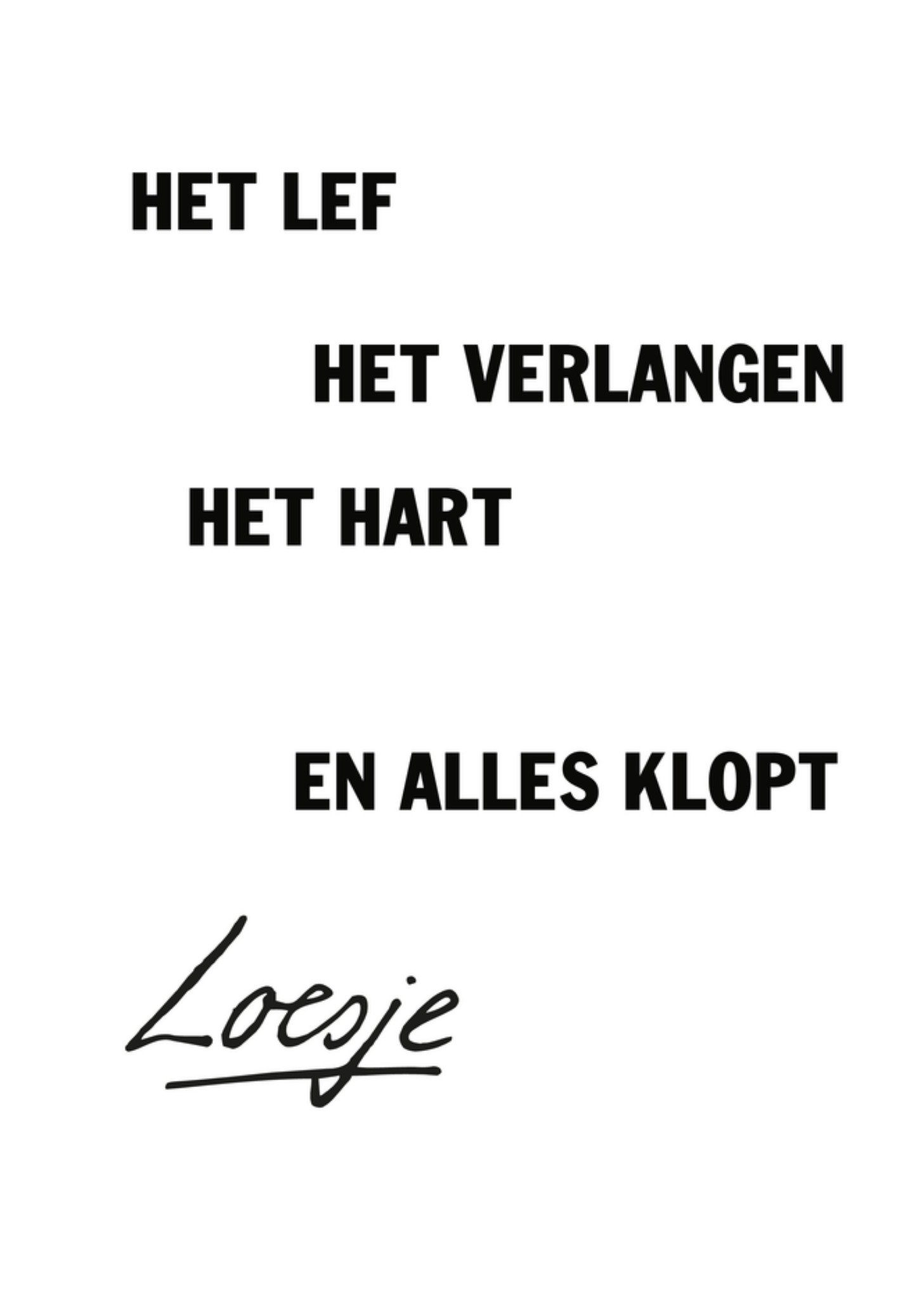 Huwelijkskaart Alles klopt Kaart Loesje