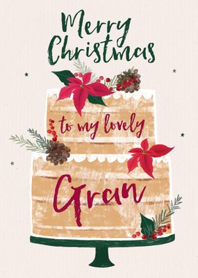Greetz | Kerstkaart | Taart | Oma