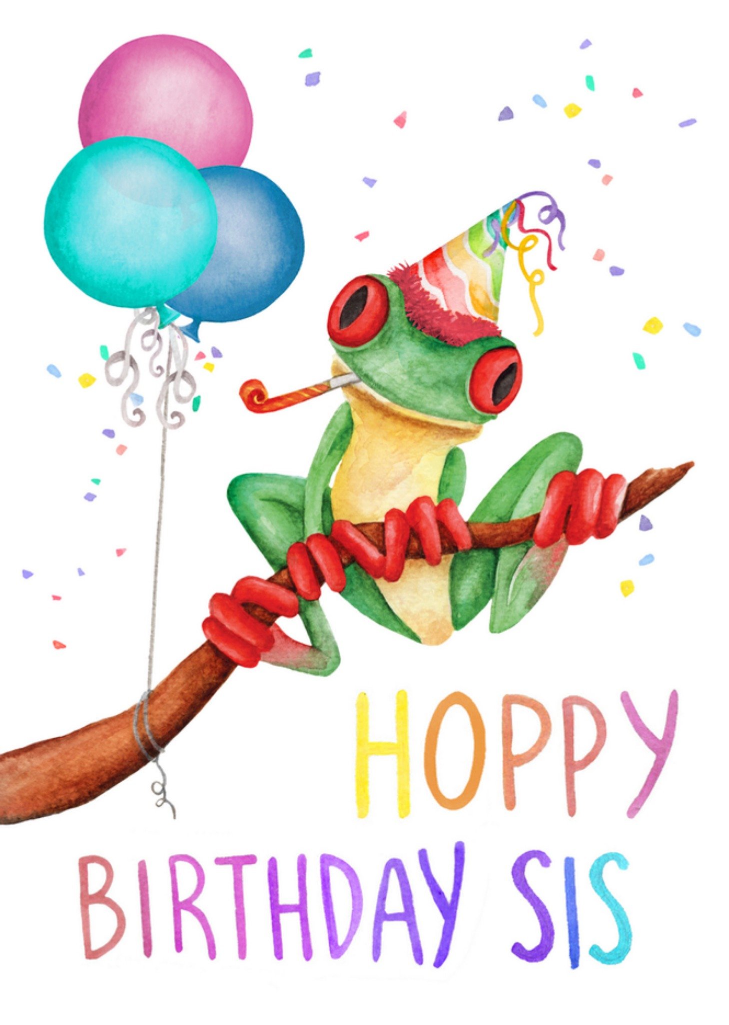 Verjaardagskaart kikker Kaart Citrus Bunn