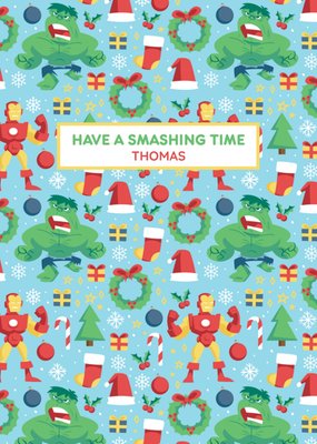 Marvel | Kerstkaart | Hulk | Met naam