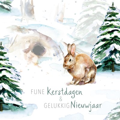 Michelle Dujardin | Kerstkaart | Konijn