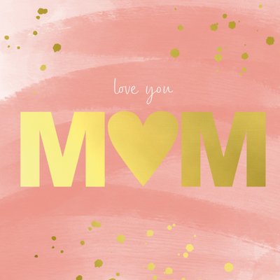 Tsjip | Moederdagkaart | Love you | Mom | Goud