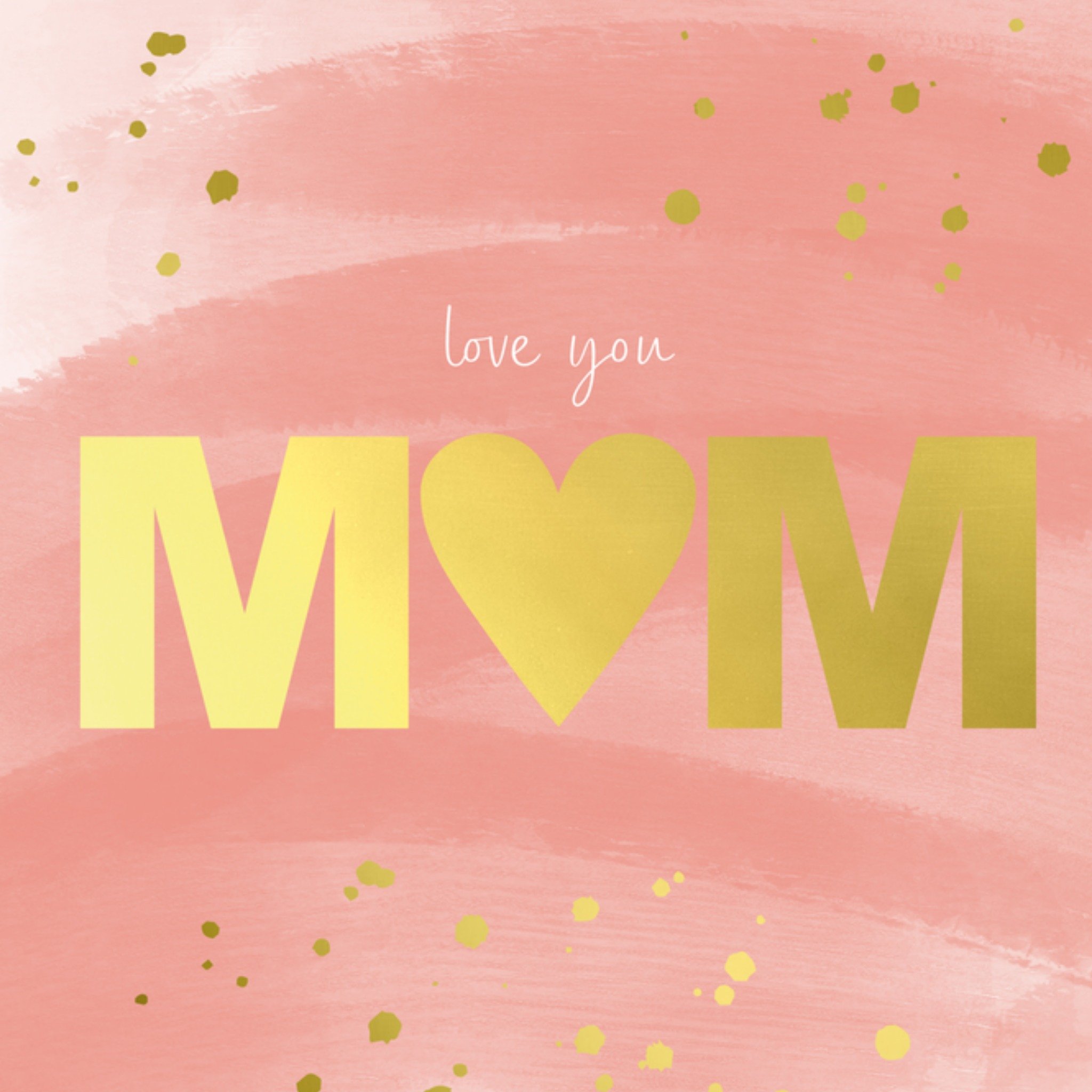 Tsjip - Moederdagkaart - Love you - Mom - Goud