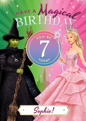 Wicked Elphaba En Glinda 7e Verjaardag Kaart