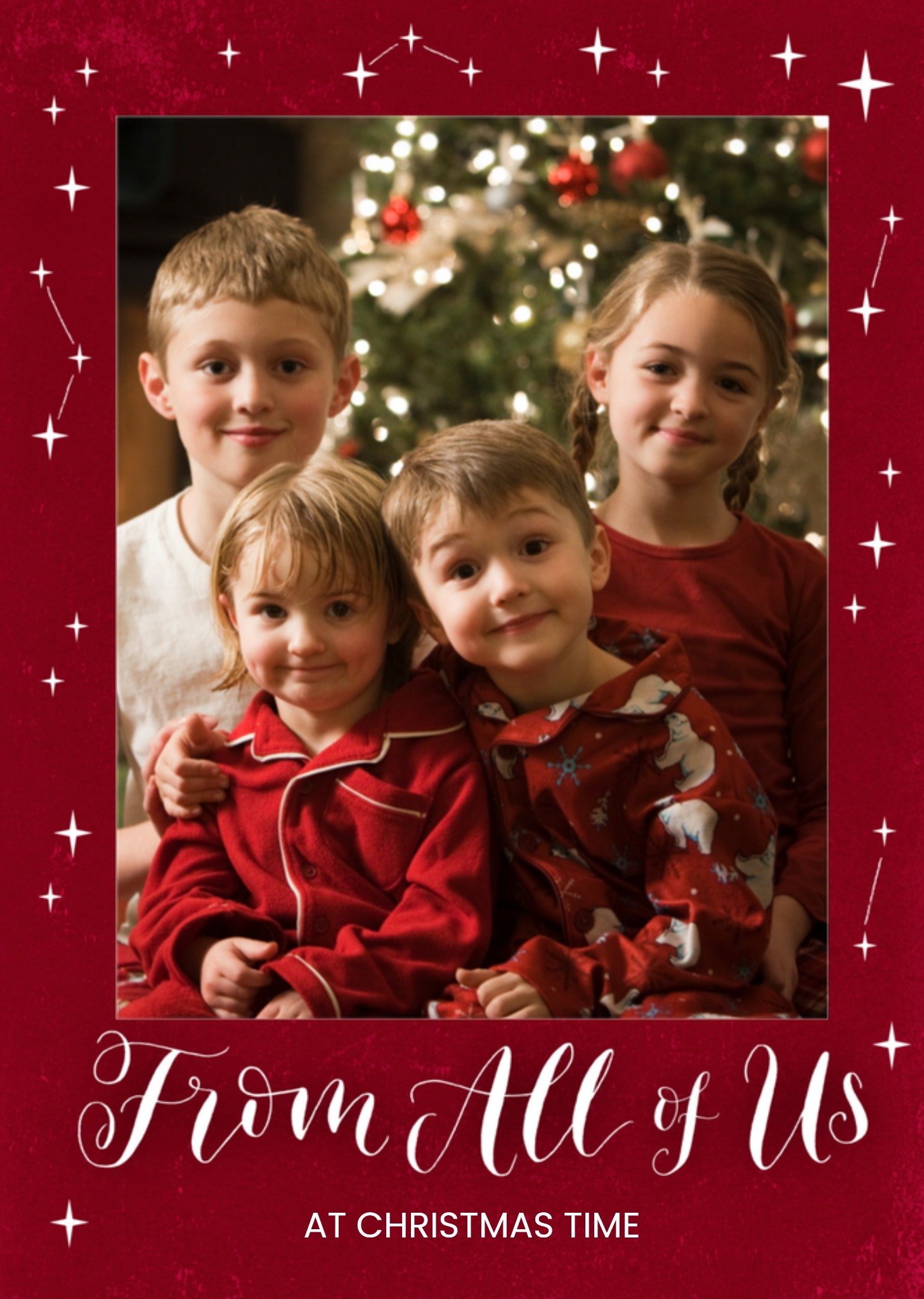 Letters by Julia Kerstkaart fotokaart Rood Letters By Julia