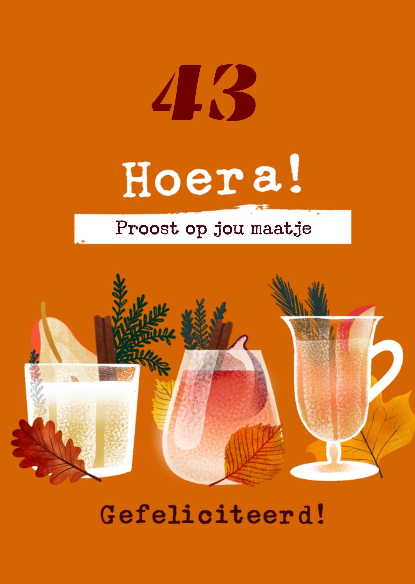 Greetz Verjaardag Herfst Maatje Standard Card