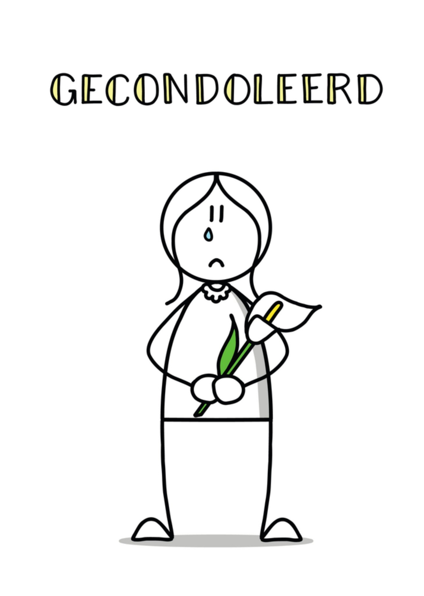 Condoleancekaart illustratie Kaart YH Tekent