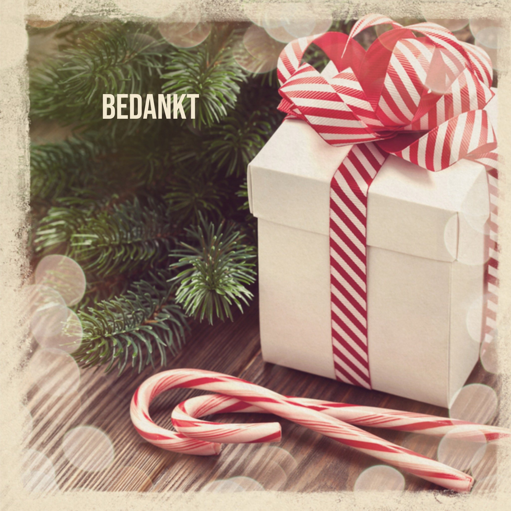 Greetz Bedanktkaart cadeautje Vierkant
