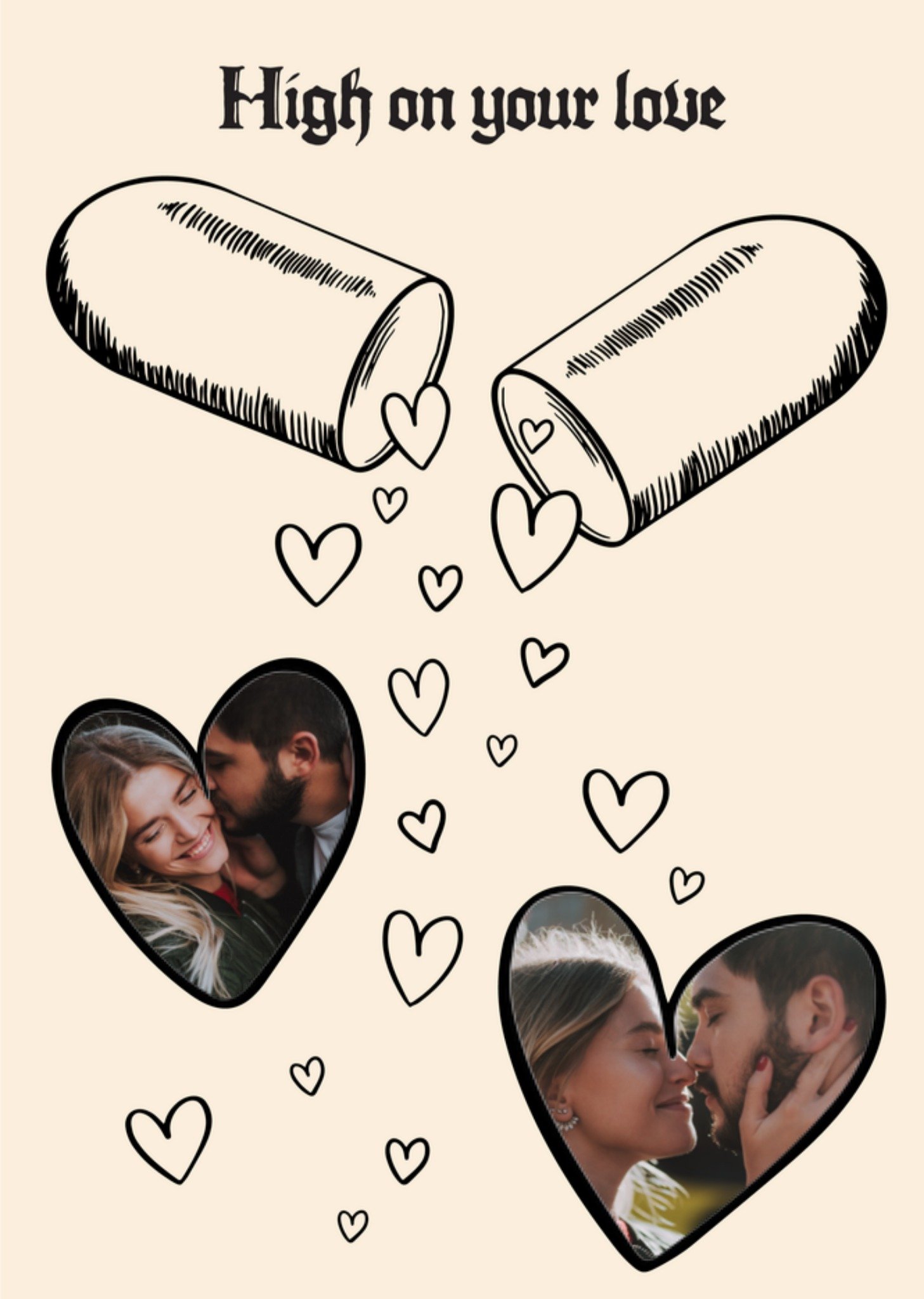 Valentijnskaart High on your love Met fotos Kaart Greetz