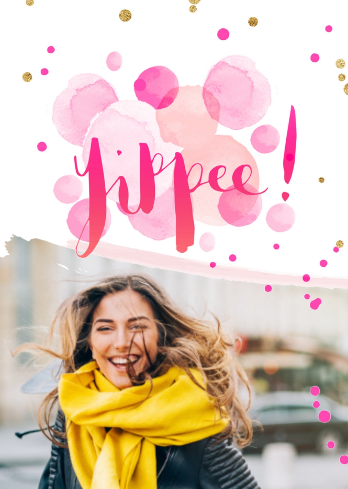 HotchPotch Verjaardag Uitnodiging Vrouw Vrolijk Roze Kaart Hotchpotch