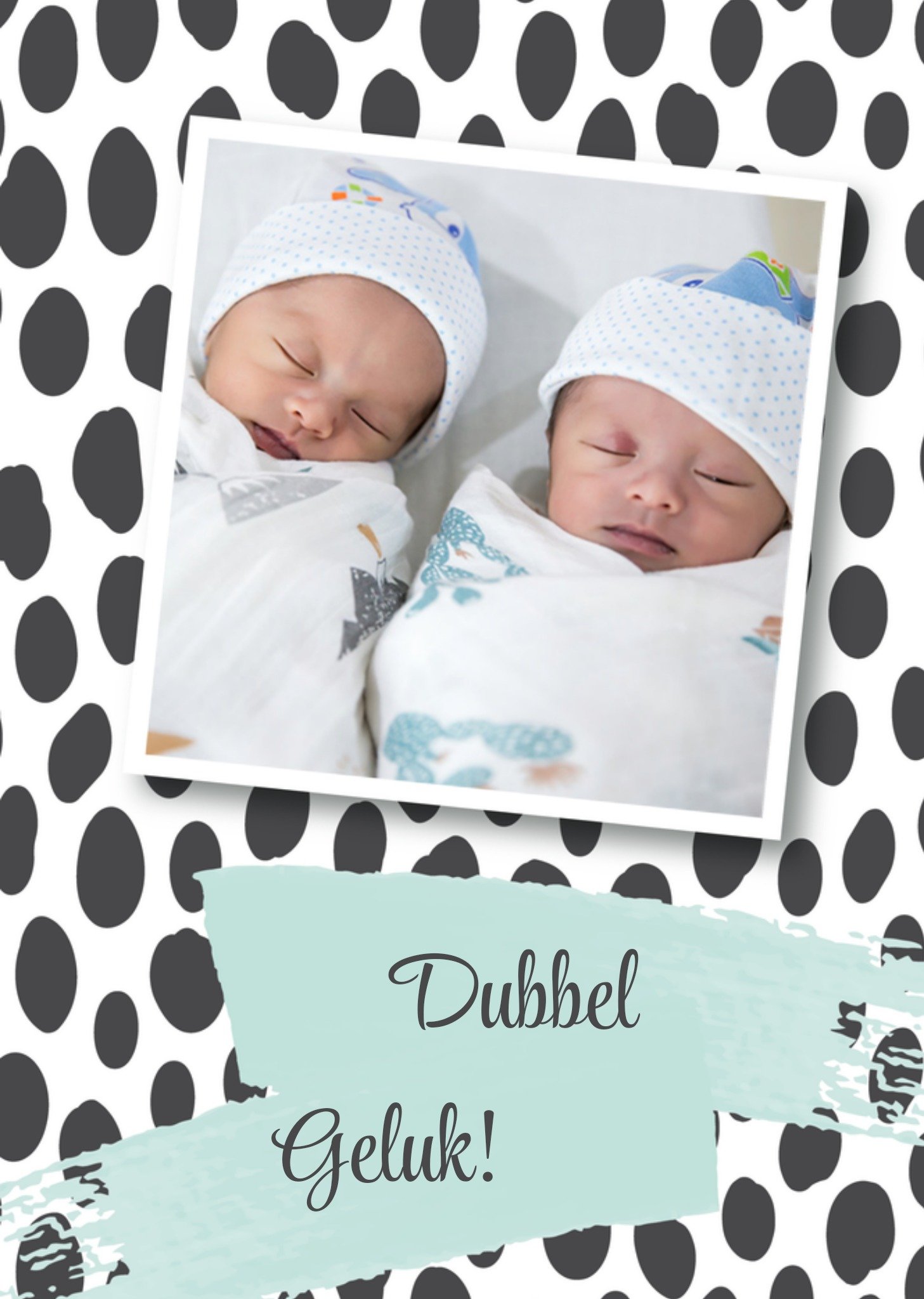 Geboortekaart fotokaart tweeling Kaart Tsjip