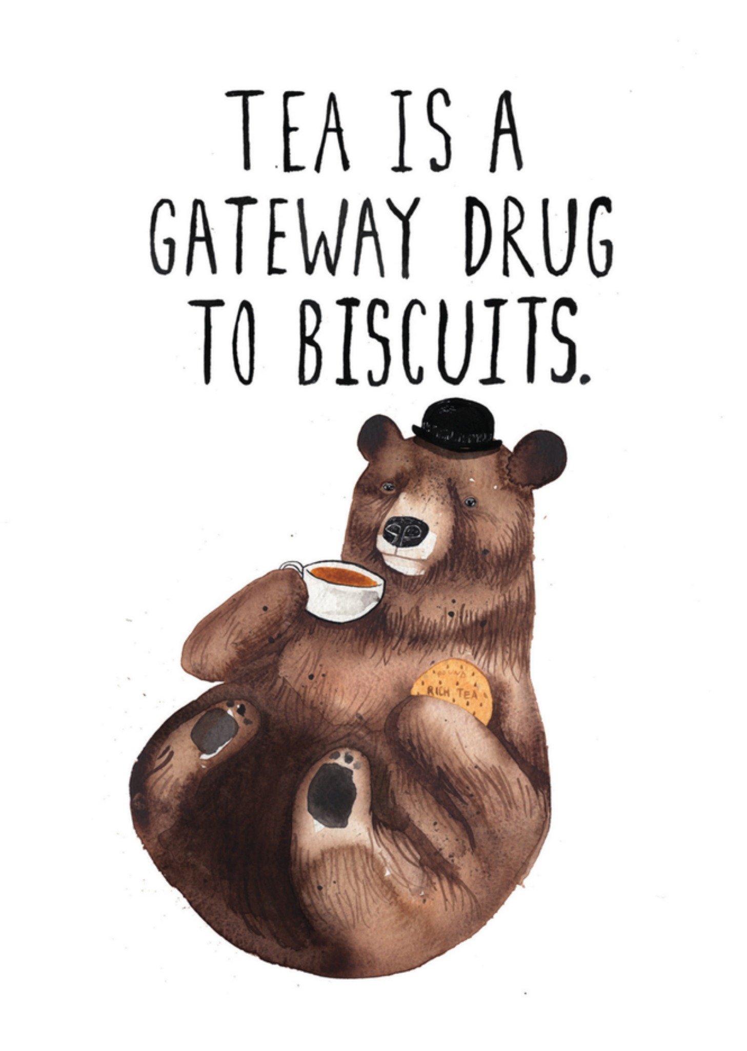 Verjaardagskaart beer Kaart Jolly Awesome