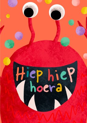 Greetz | Verjaardagskaart | Monster | Hiep Hiep Hoera