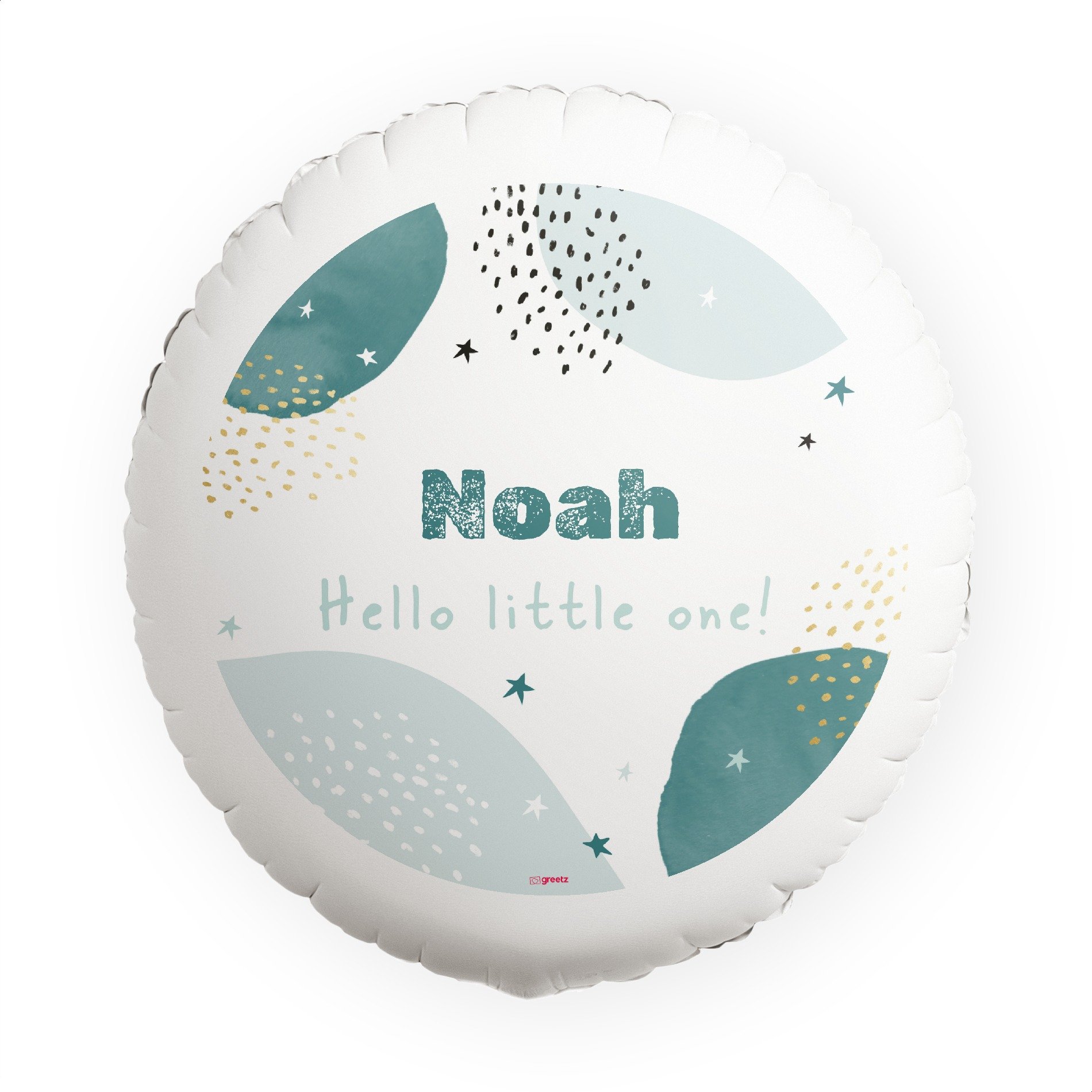 Ballon Hello little one met eigen naam Greetz