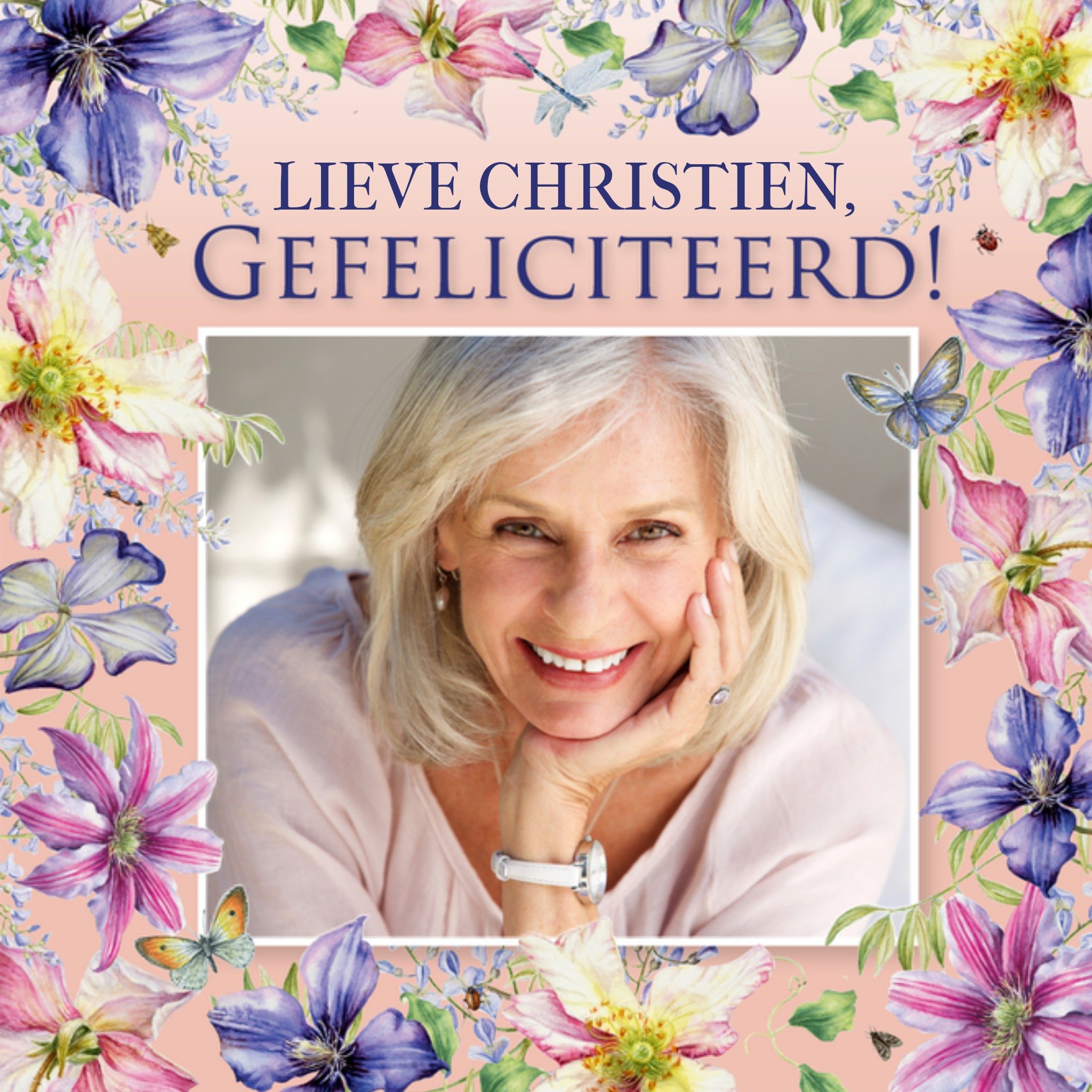 Verjaardagskaart Met foto Vierkante Kaart Janneke Brinkman