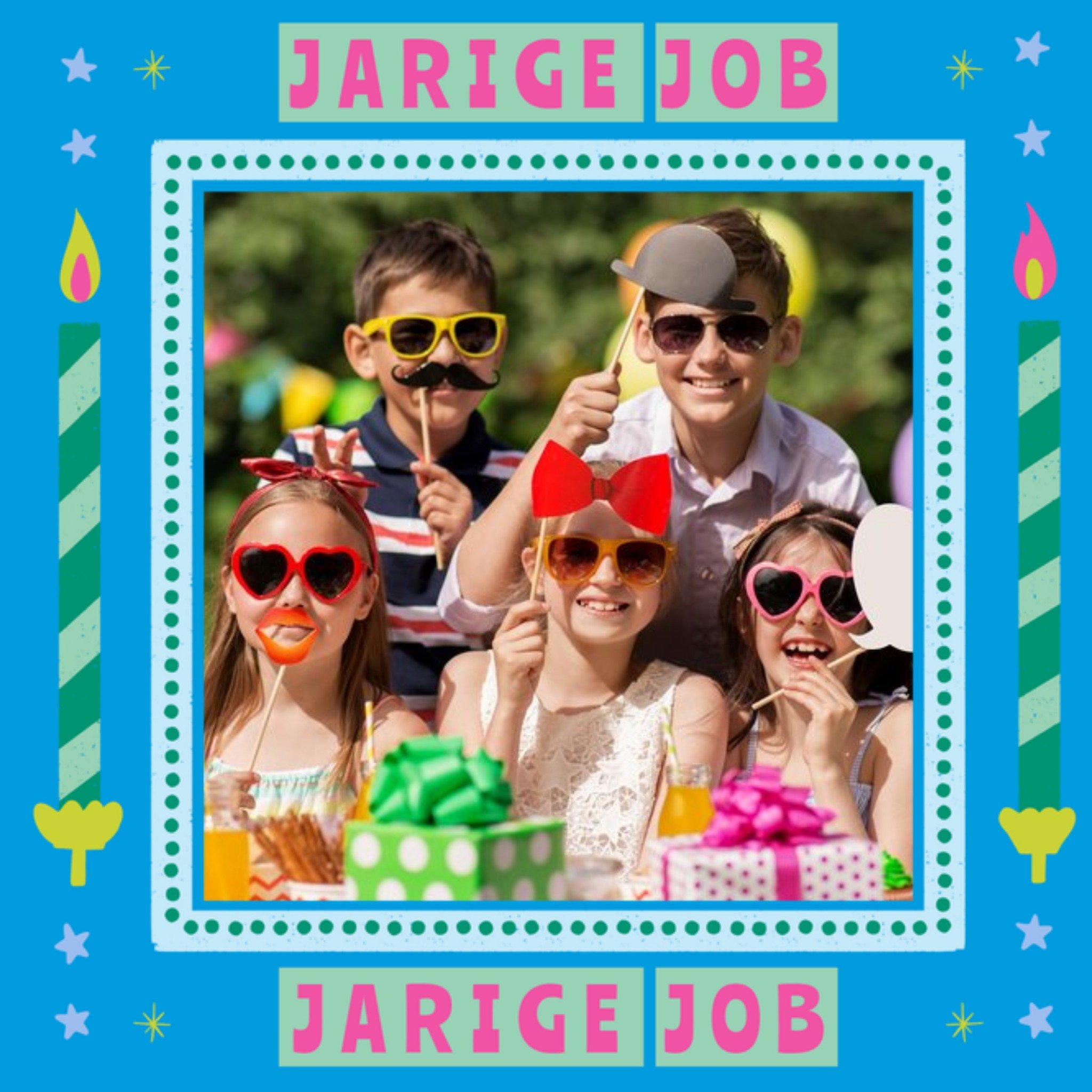 Stiching Jarige Job Verjaardagskaart Jarige Job Vierkante Kaart Stichting Jarige Job