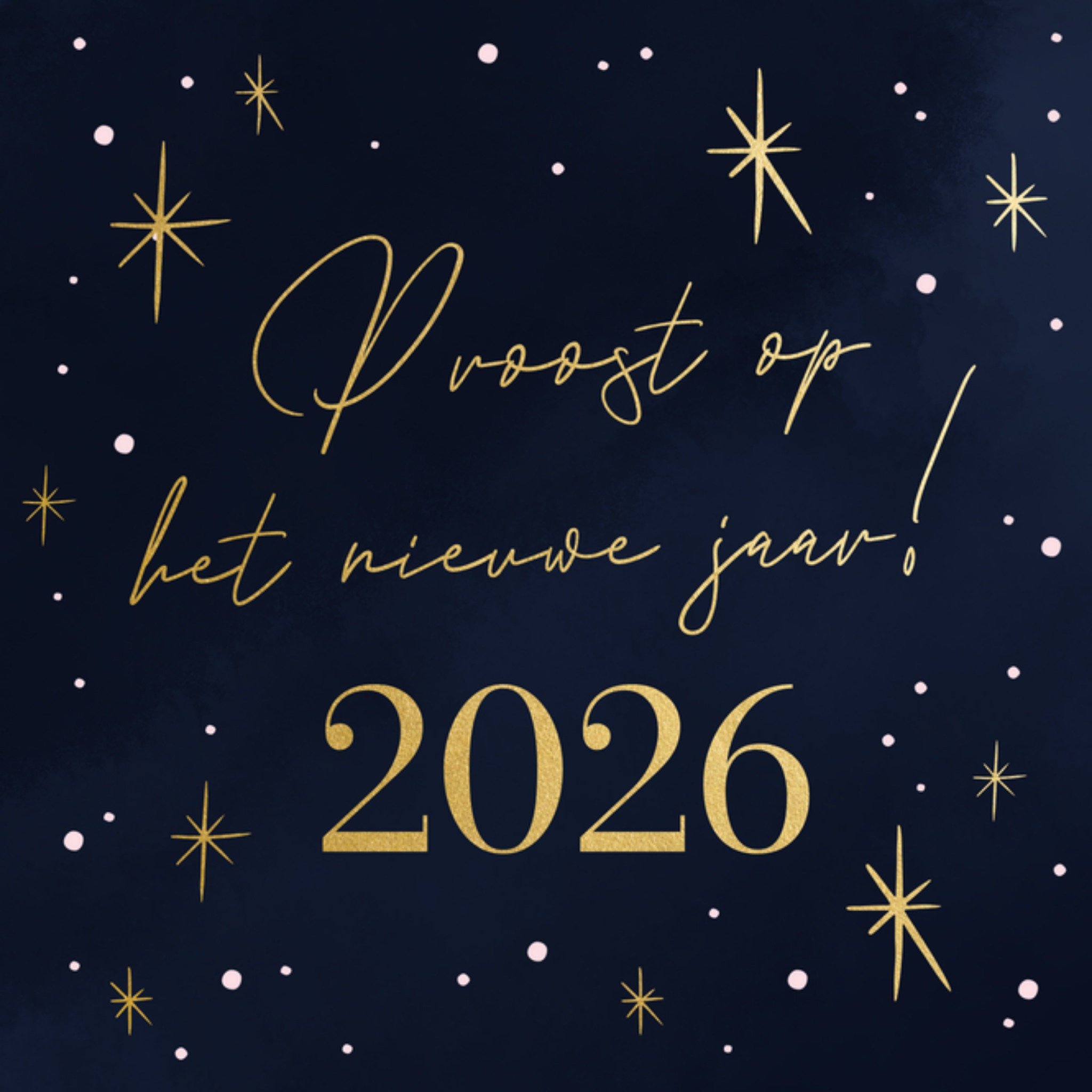 Greetz Nieuwjaarskaart proost op het nieuwe jaar! Vierkant