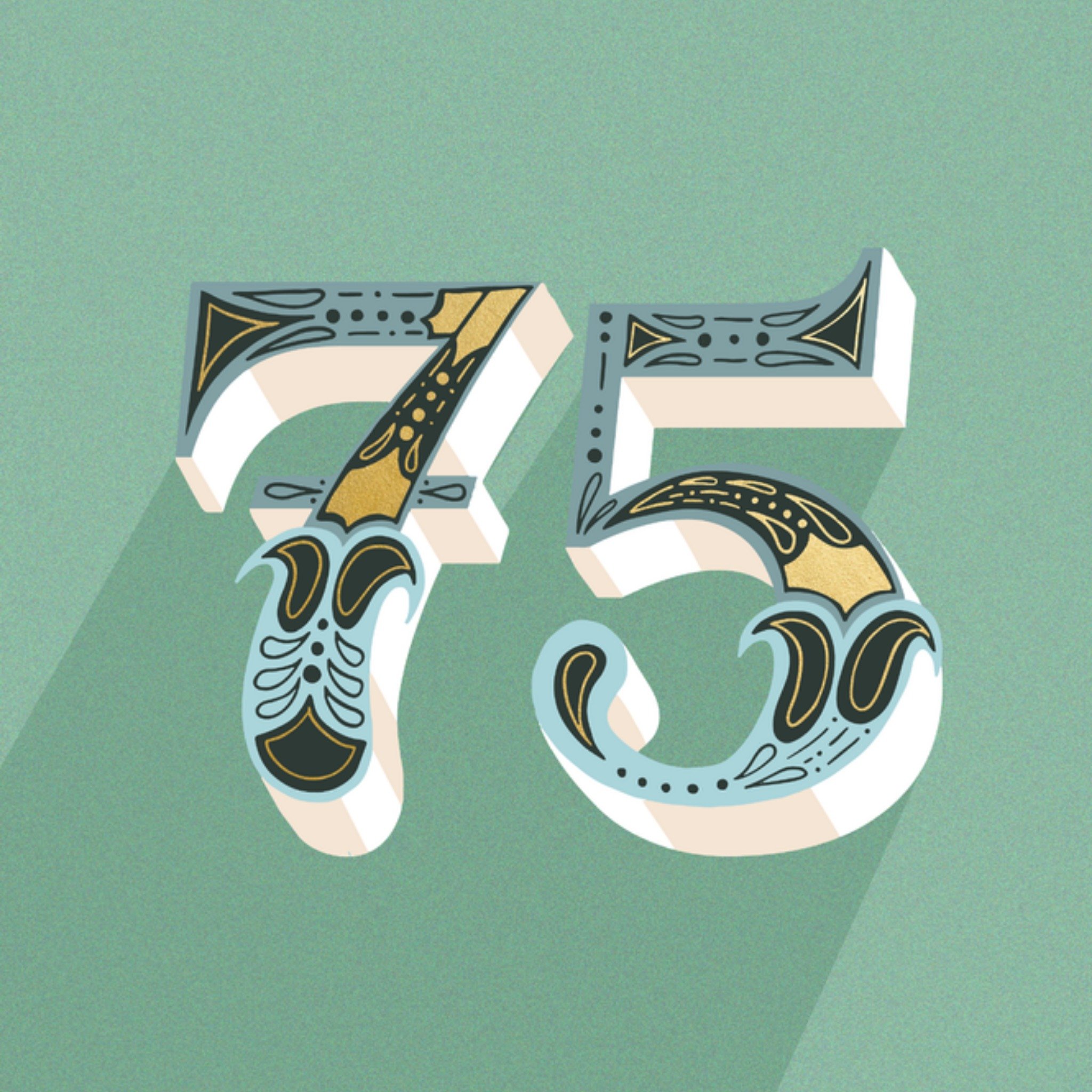 Greetz Verjaardagskaart 75 Vierkant