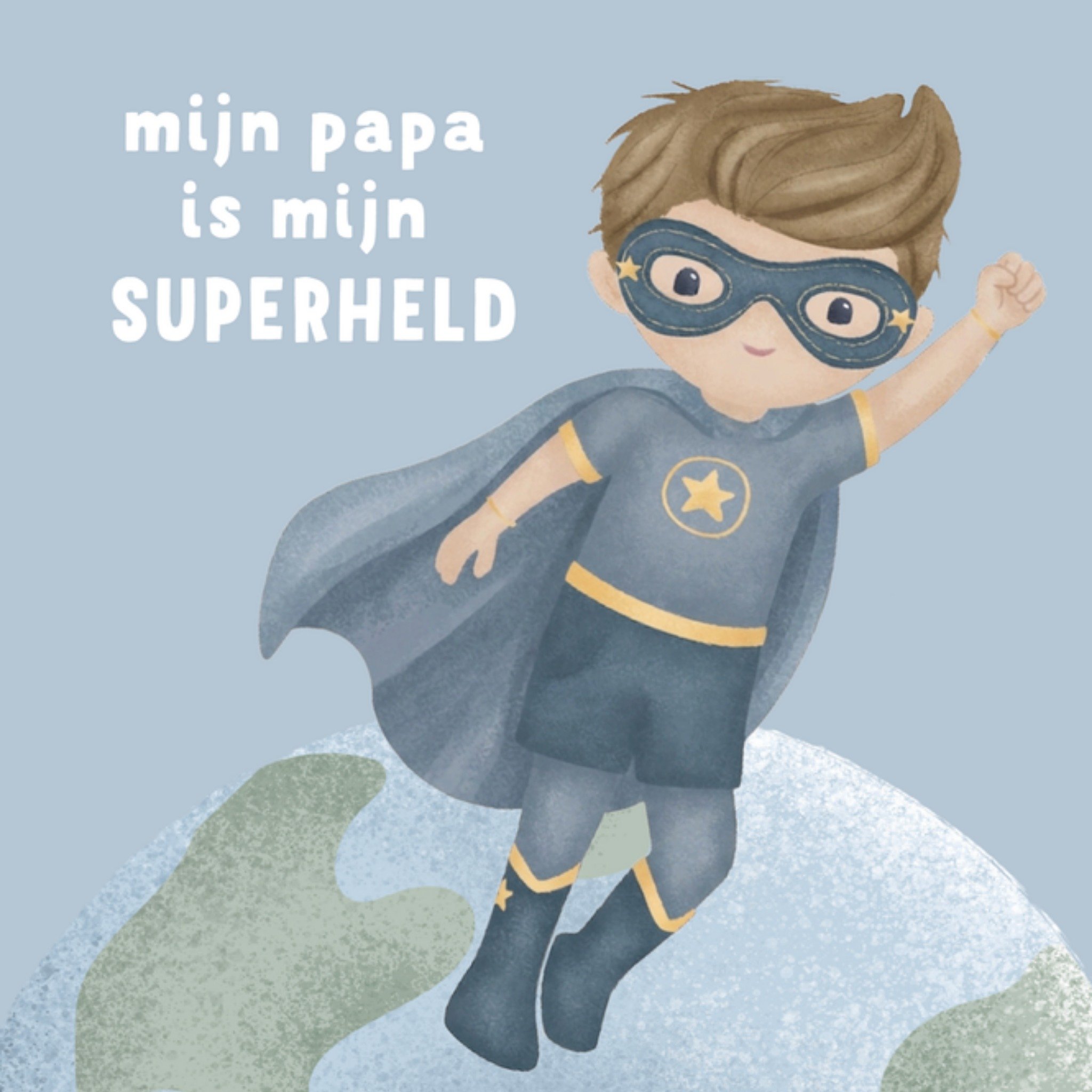 Little Dutch Vaderdagkaart Mijn Papa Is Mijn Superheld Greetz