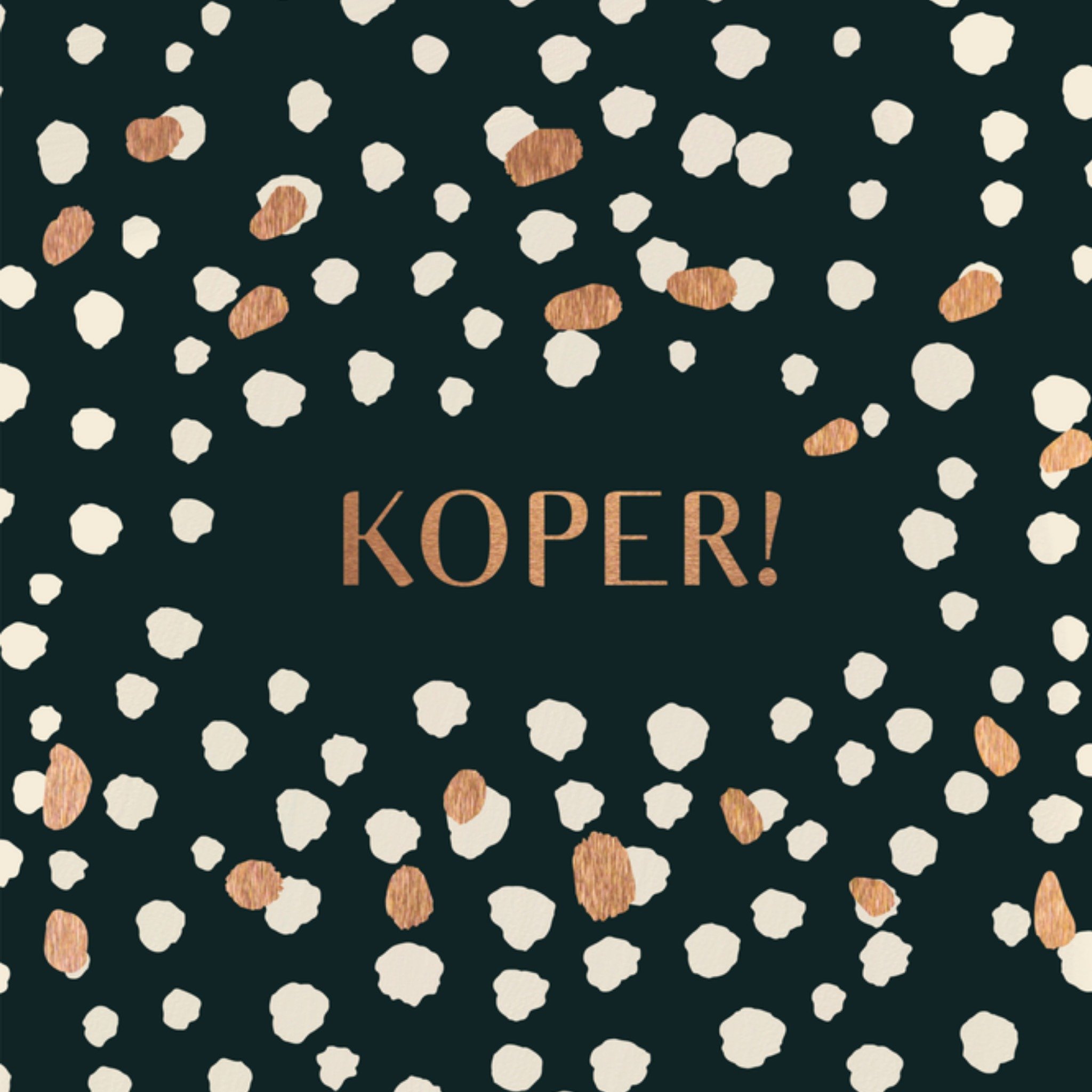 Greetz Huwelijks jubileum uitnodiging Koper Vierkant