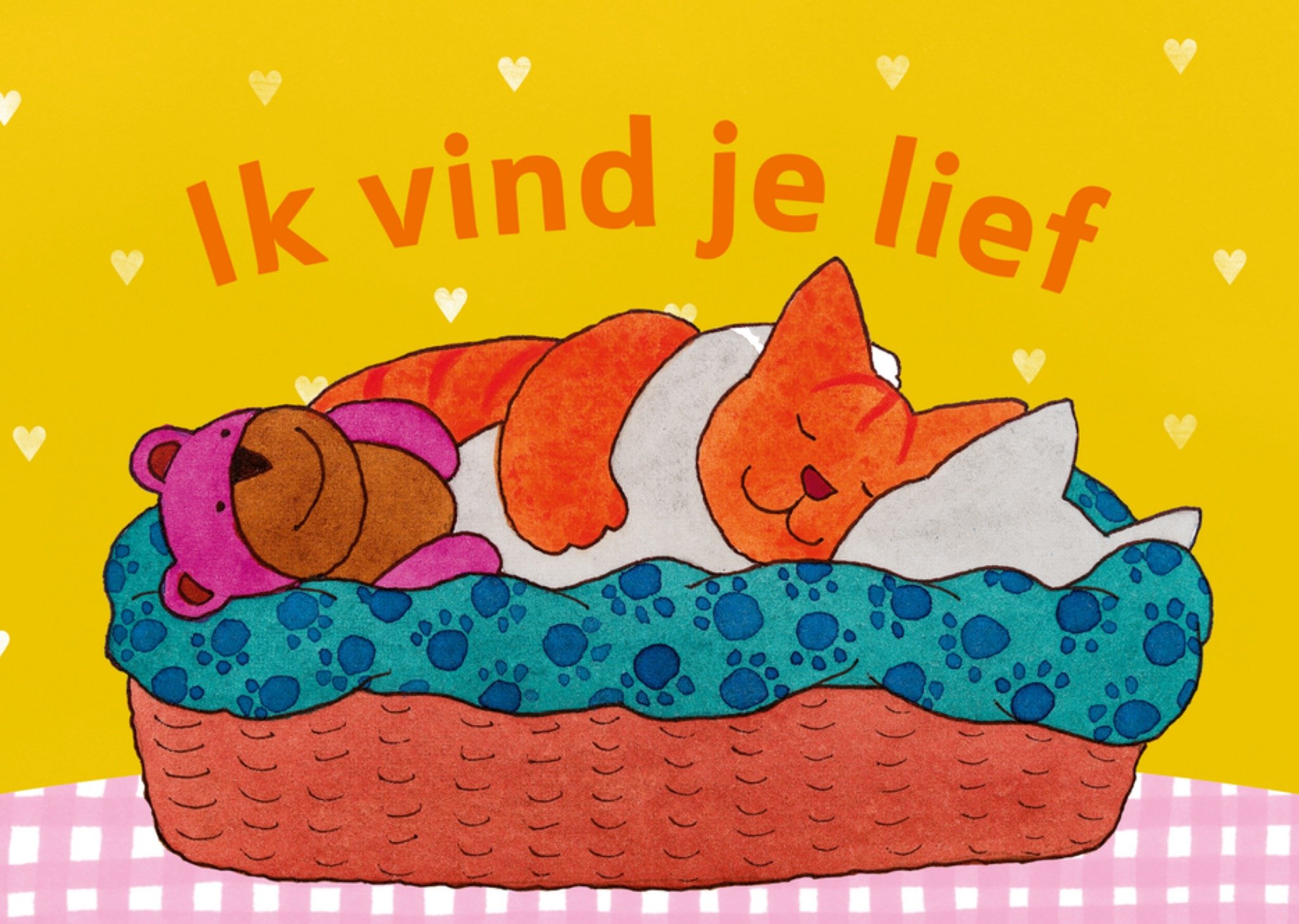 Samen met in de mand Kaart Dikkie Dik