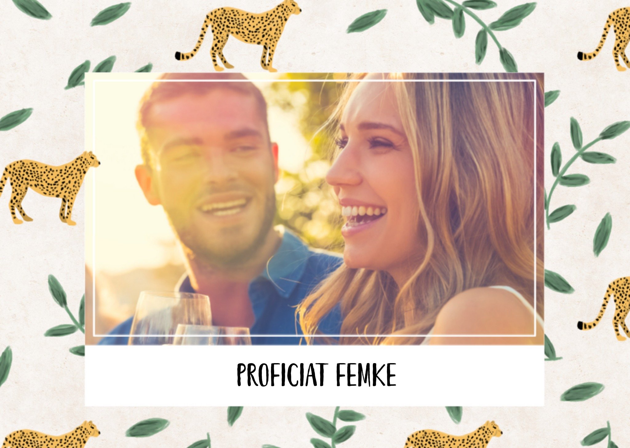 Felicitatiekaart fotokaart met naam Kaart Greetz