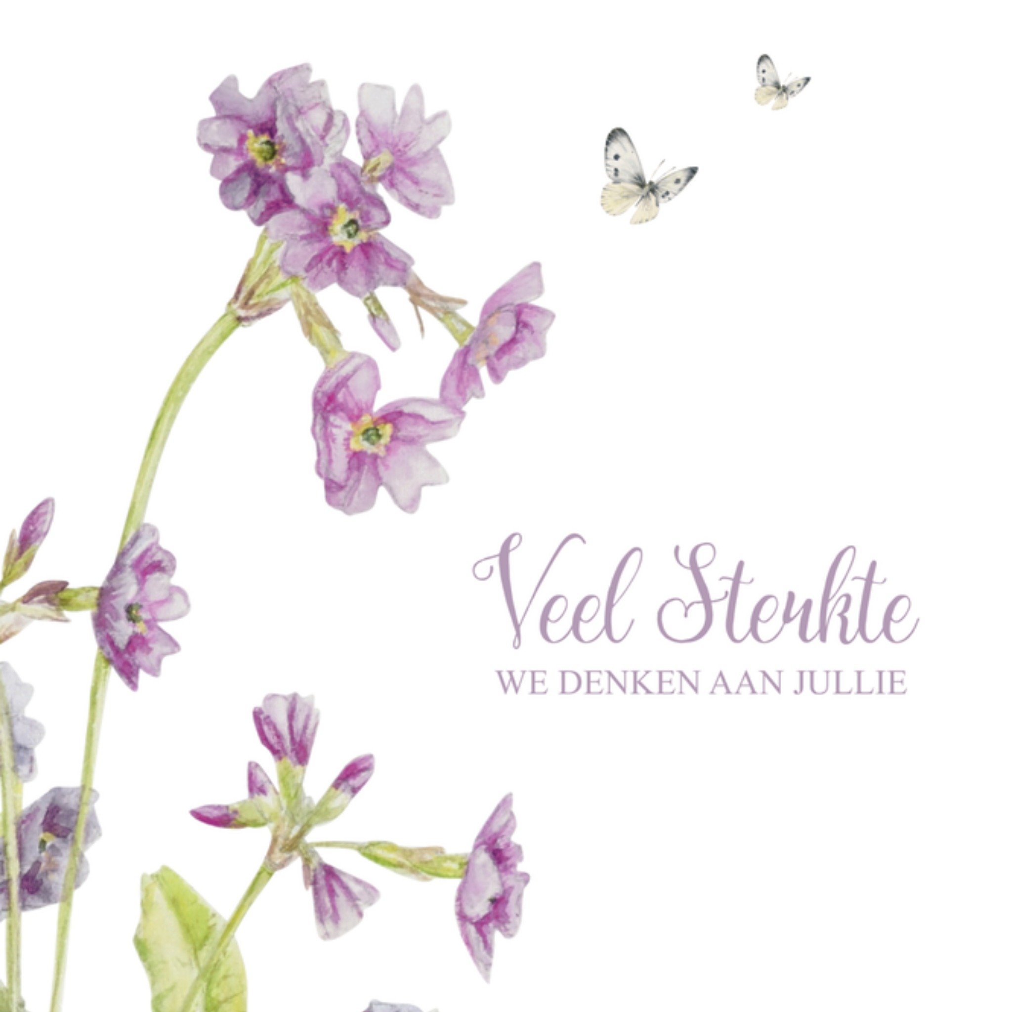 Condoleancekaart Veel sterk Vierkante Kaart Janneke Brinkman