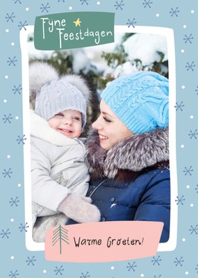 Funny Side Up | Kerstkaart | Fijne Feestdagen Warme Groeten | Met foto