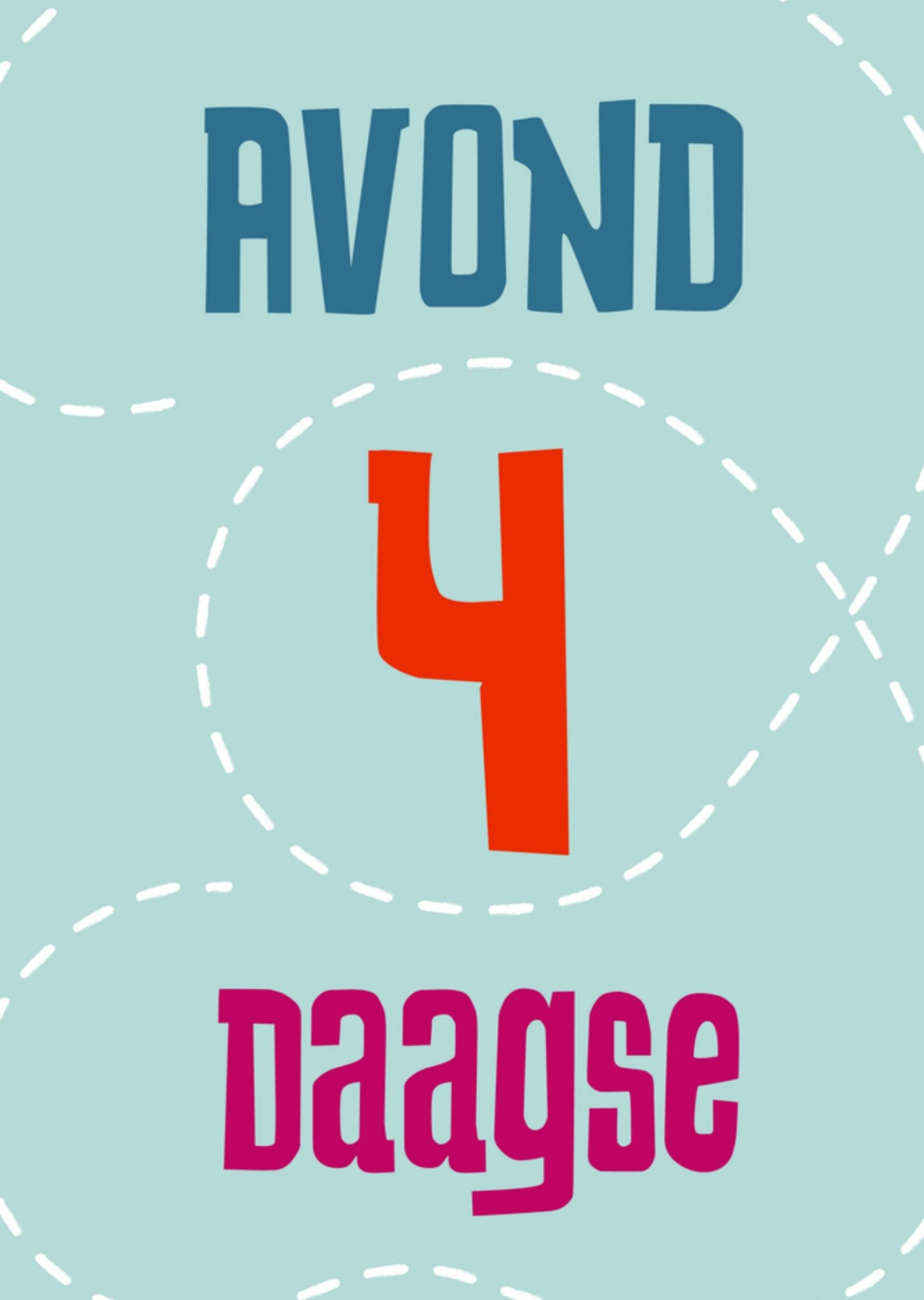 Vierdaagse avondvierdaagse Kaart Greetz