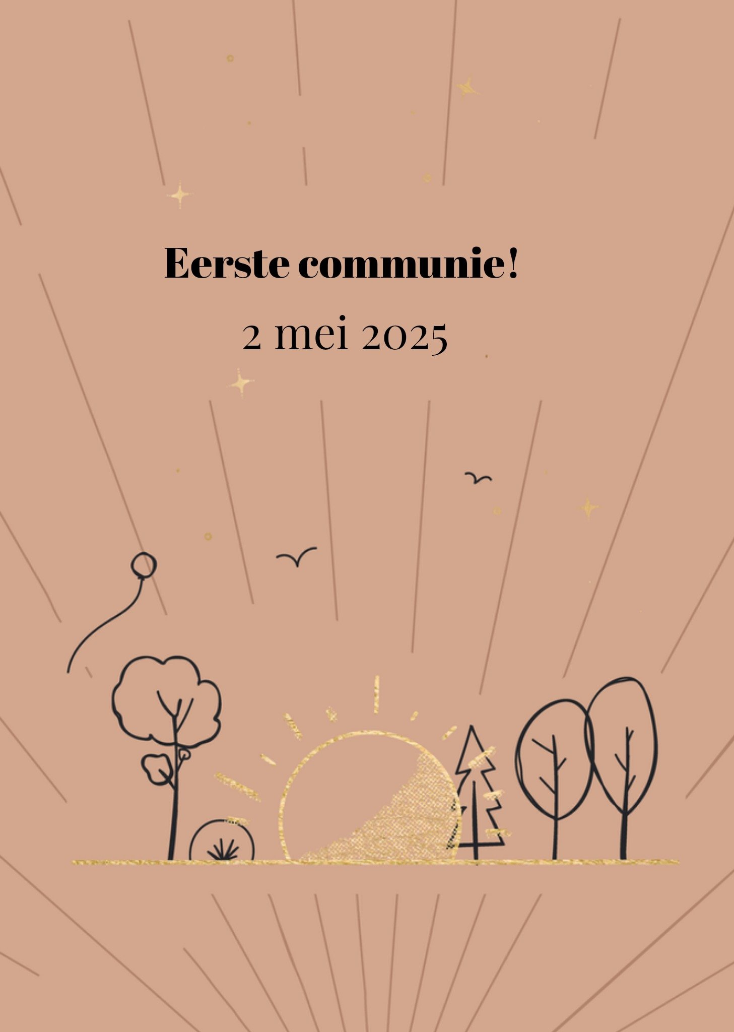 Greetz Uitnodiging Communie illustratie Standard Card