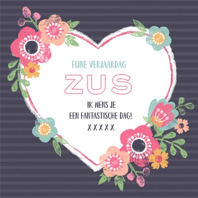 Greetz | Verjaardagskaart | zus bloemenkaart