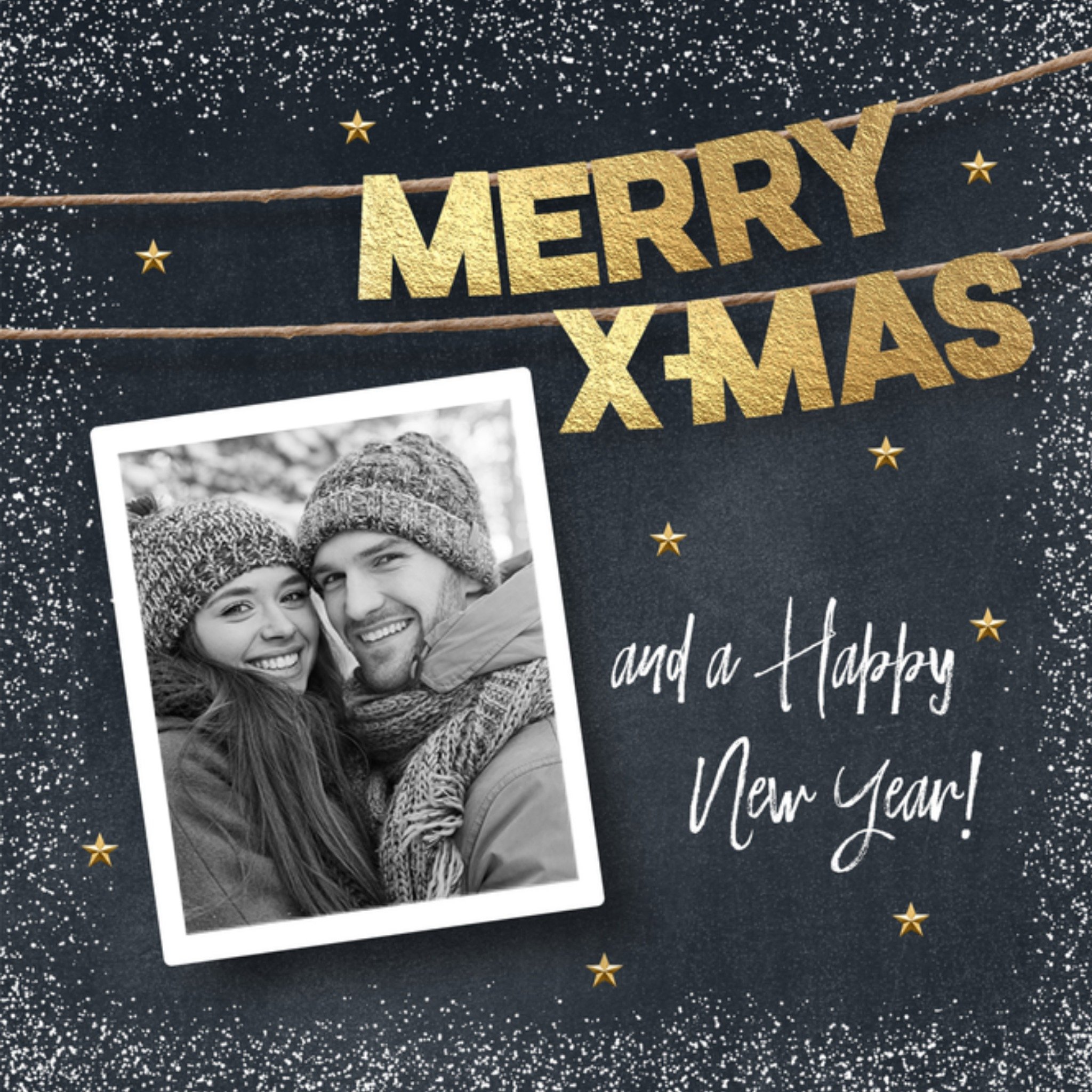 Kerstkaart Goud Foto Luckz