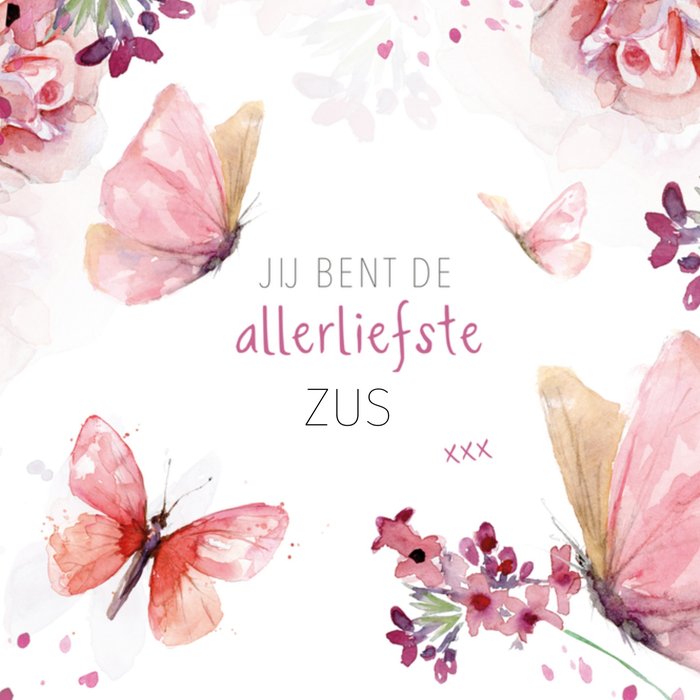 Michelle Dujardin | Valentijnskaart | Zus | Vlinders