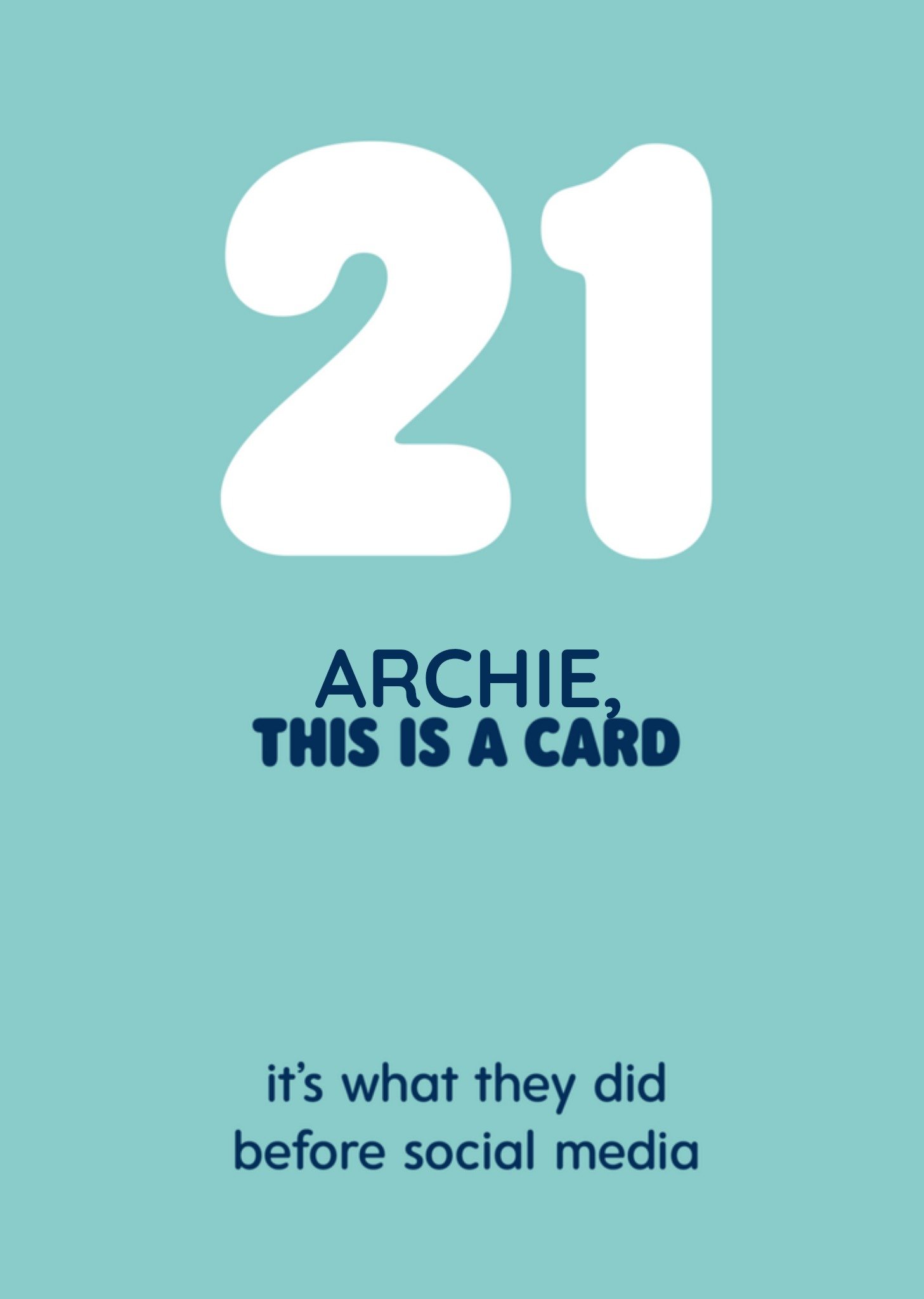 Verjaardagskaart met naam en leeftijd Kaart Pigment