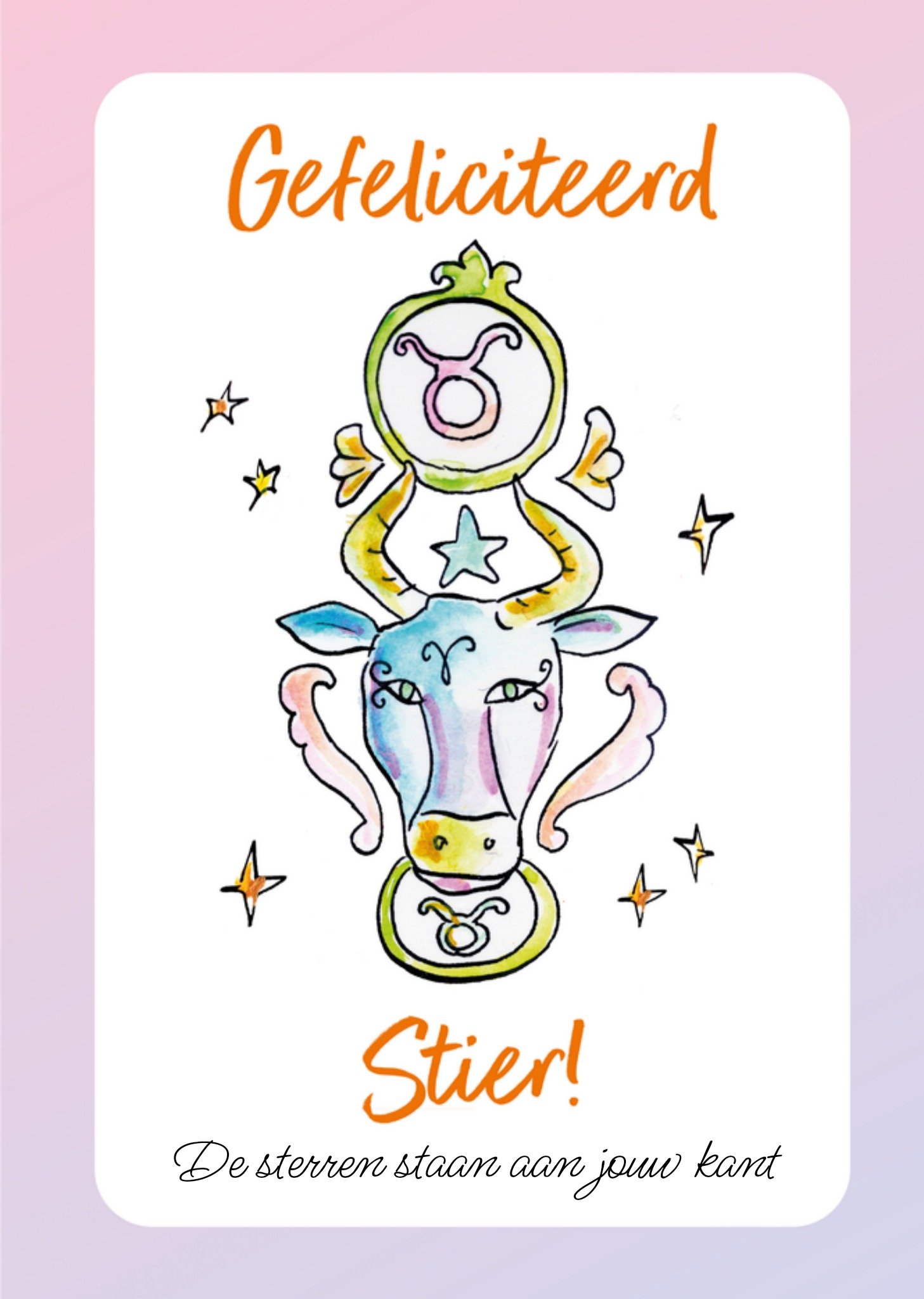Verjaardagskaart Stier Kaart Jill