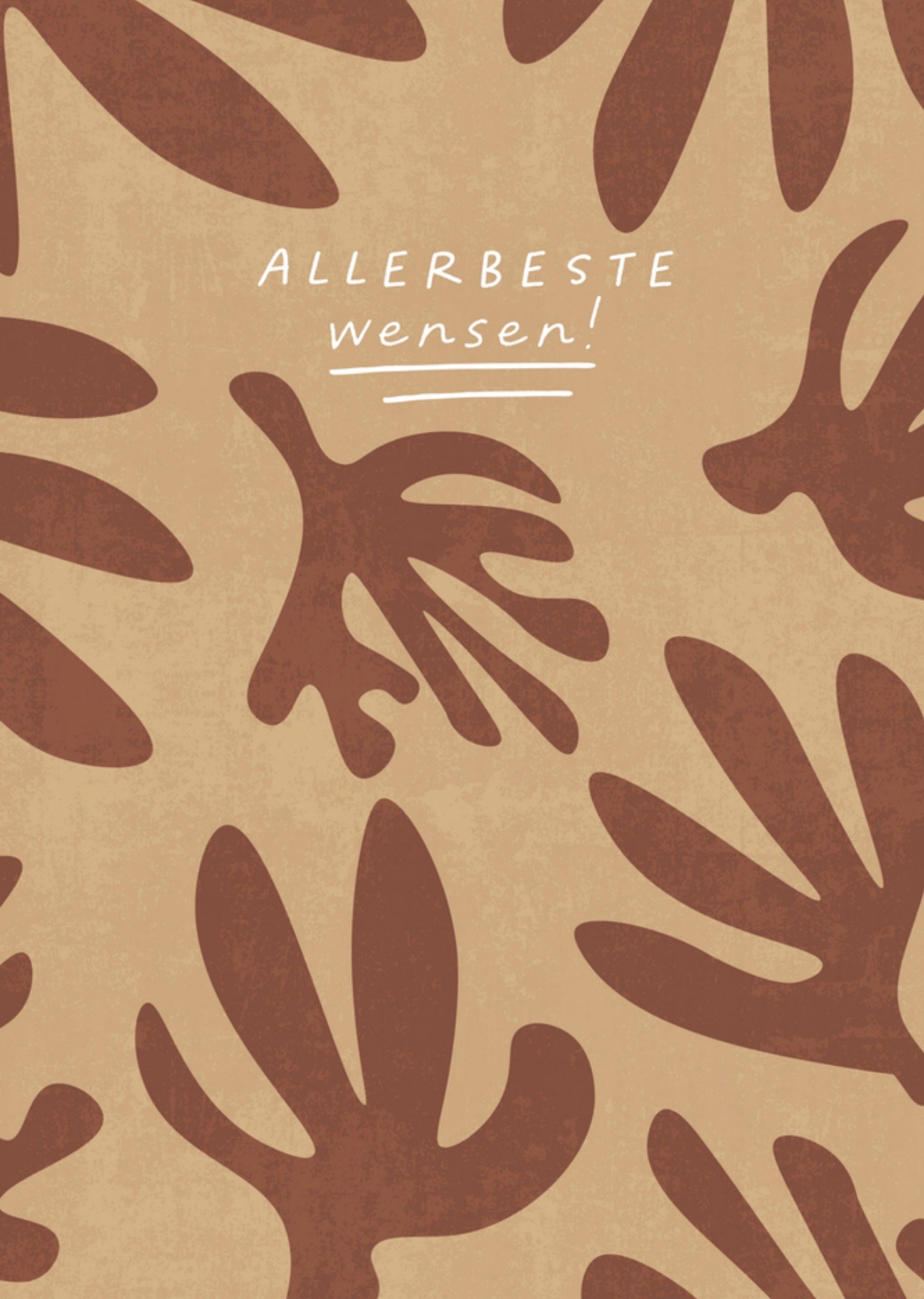 Verjaardag Beige Plant Kaart Melolelo