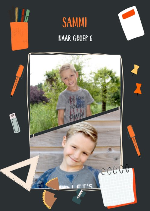 Greetz | Back to school | fotokaart met naam