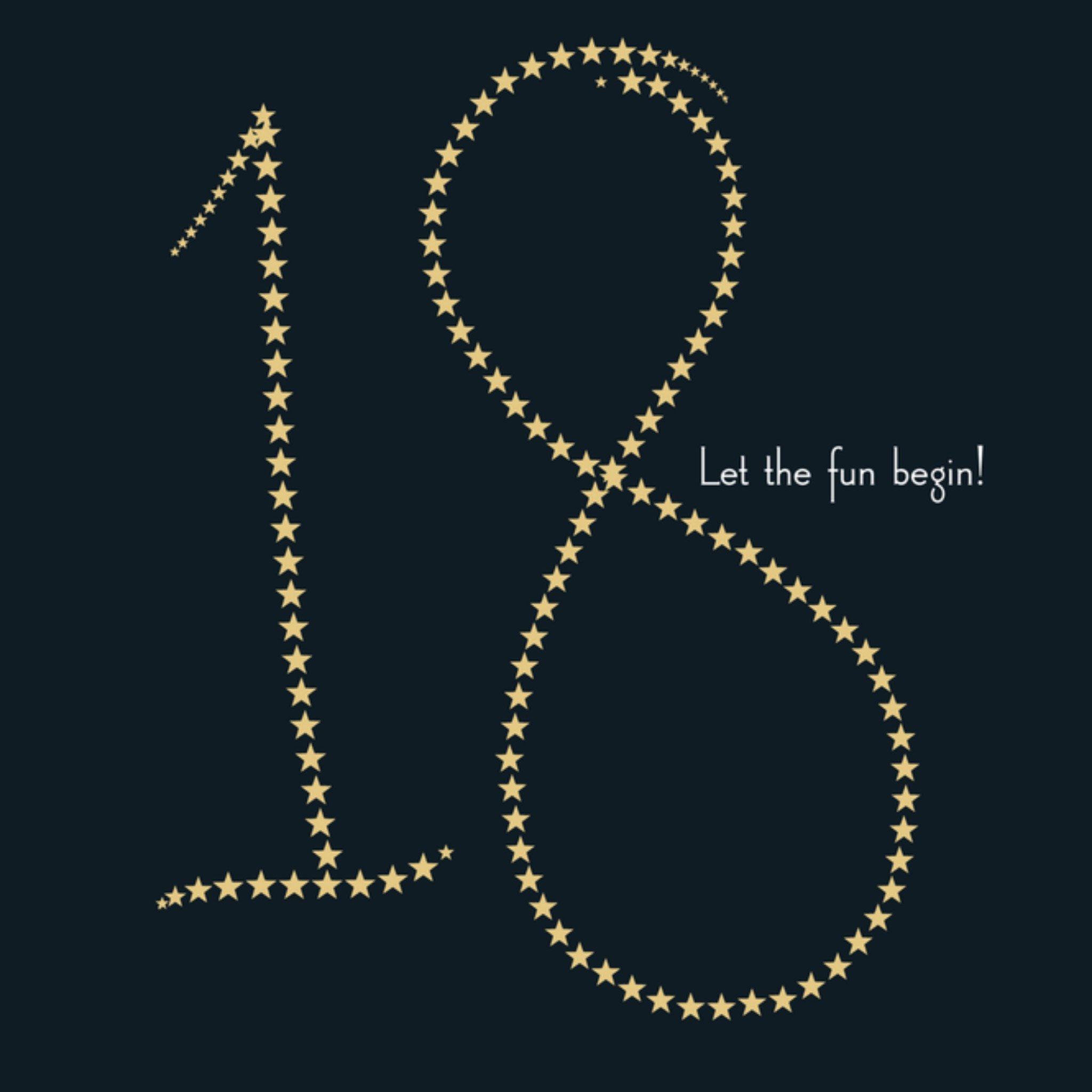 Verjaardagskaart 18 volwassen Vierkante Kaart UK Greetings