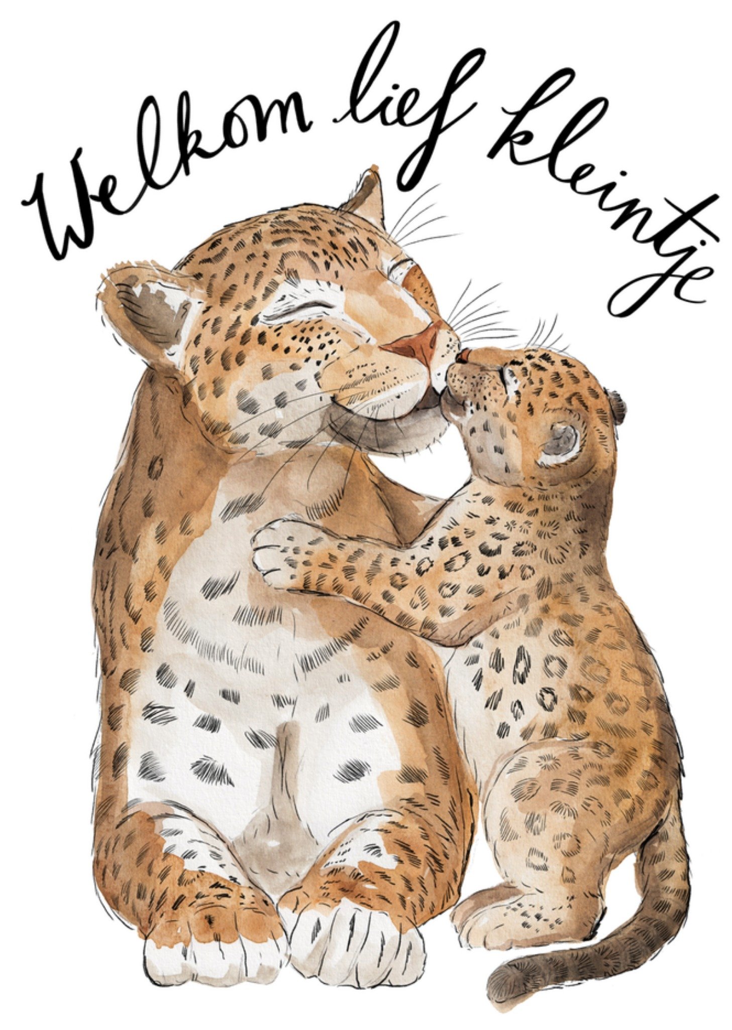 Maartje Bodt Geboortekaart Welkom lief keleintje Kaart Marie Bodié