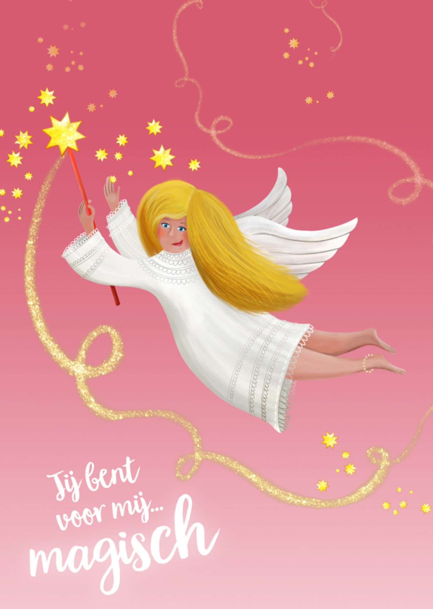 Kerstkaart magisch engeltje Greetz