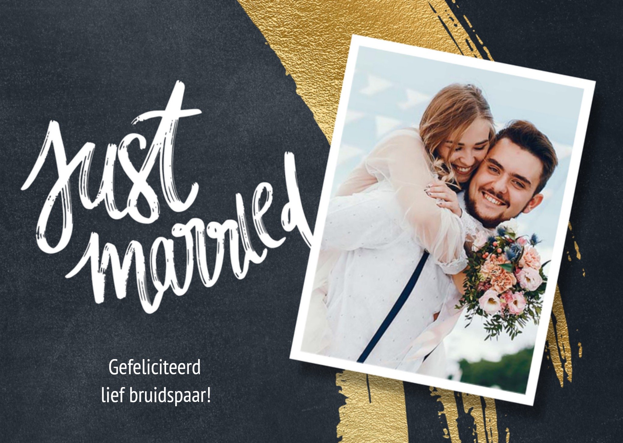 Luckz Huwelijkskaart Just married Standard Card