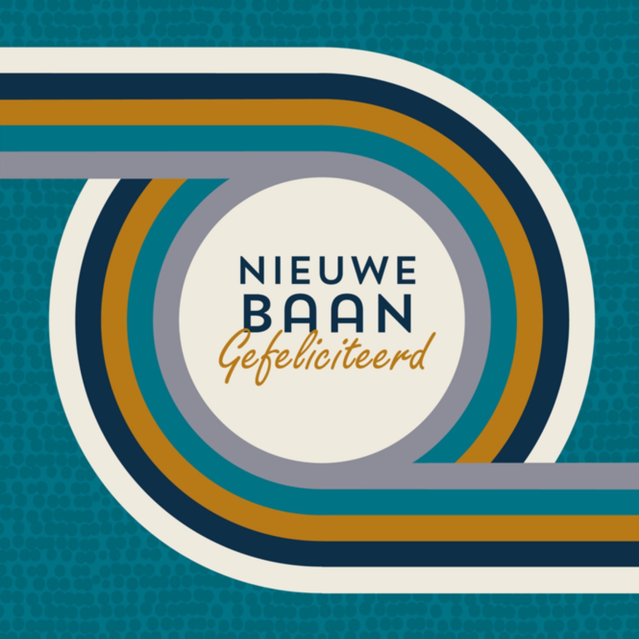 Nieuwe baan retro kleurrijk Vierkante Kaart TMS