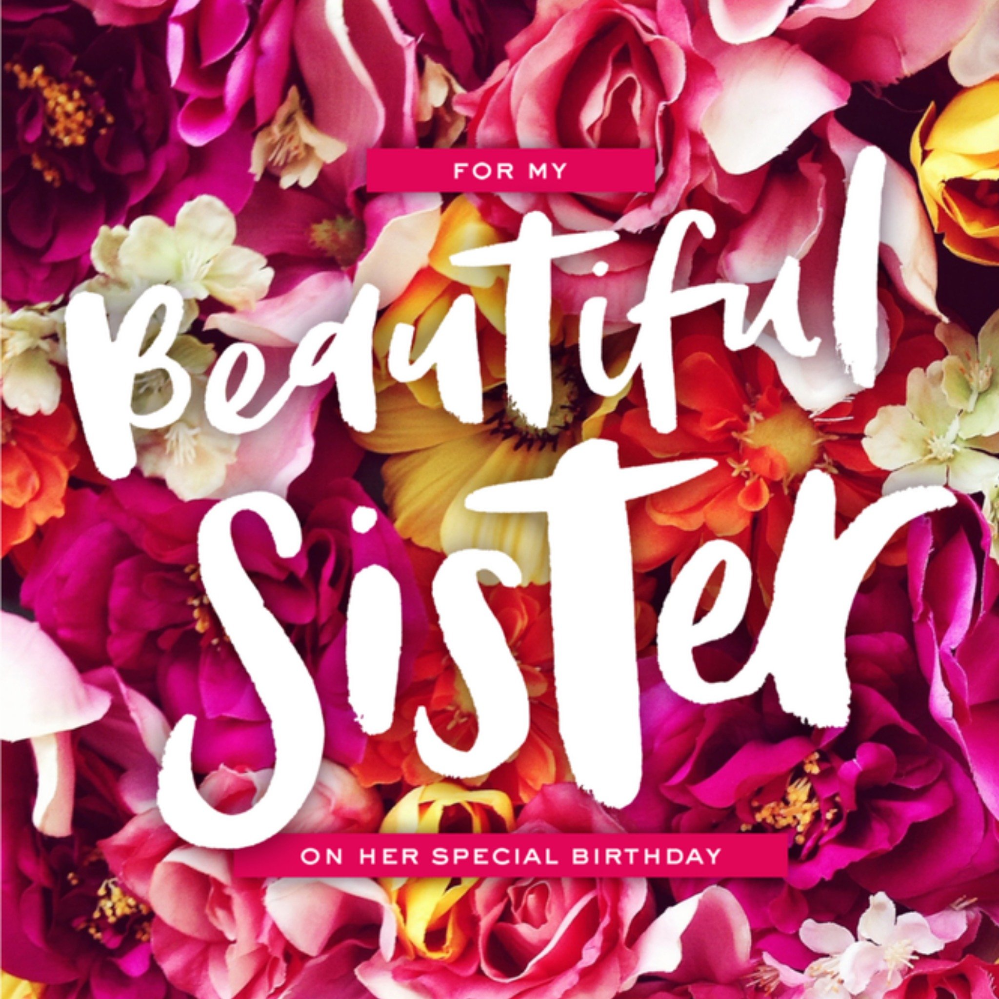 Greetz Verjaardagskaart Beautiful sister Vierkant
