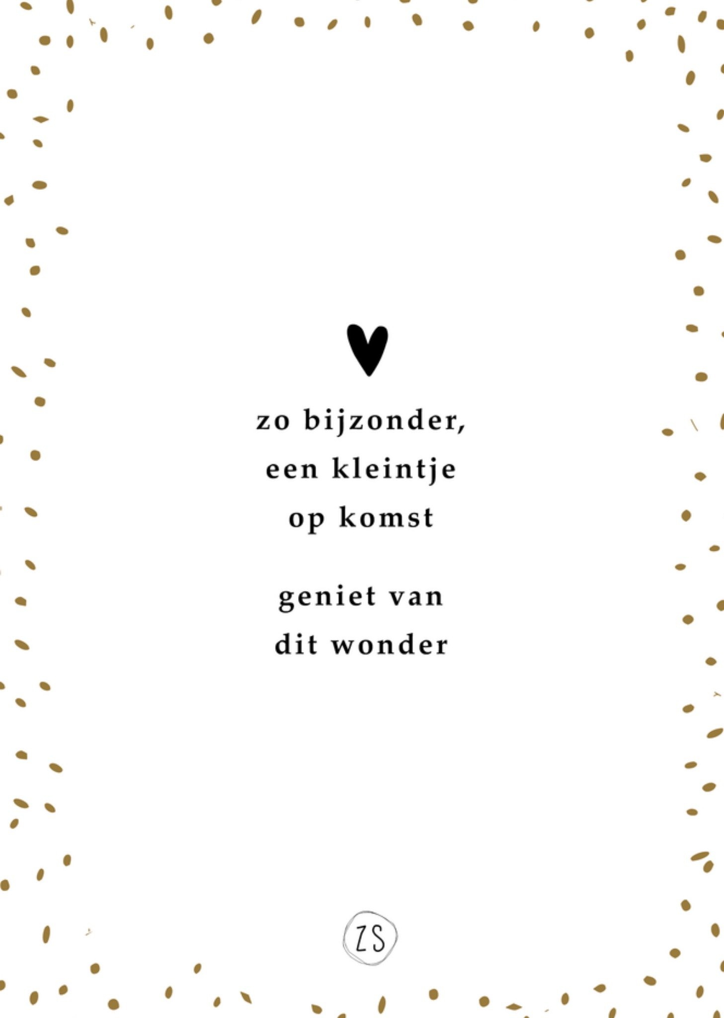 Zusss Zwangerschapskaart Wonder Standard Card