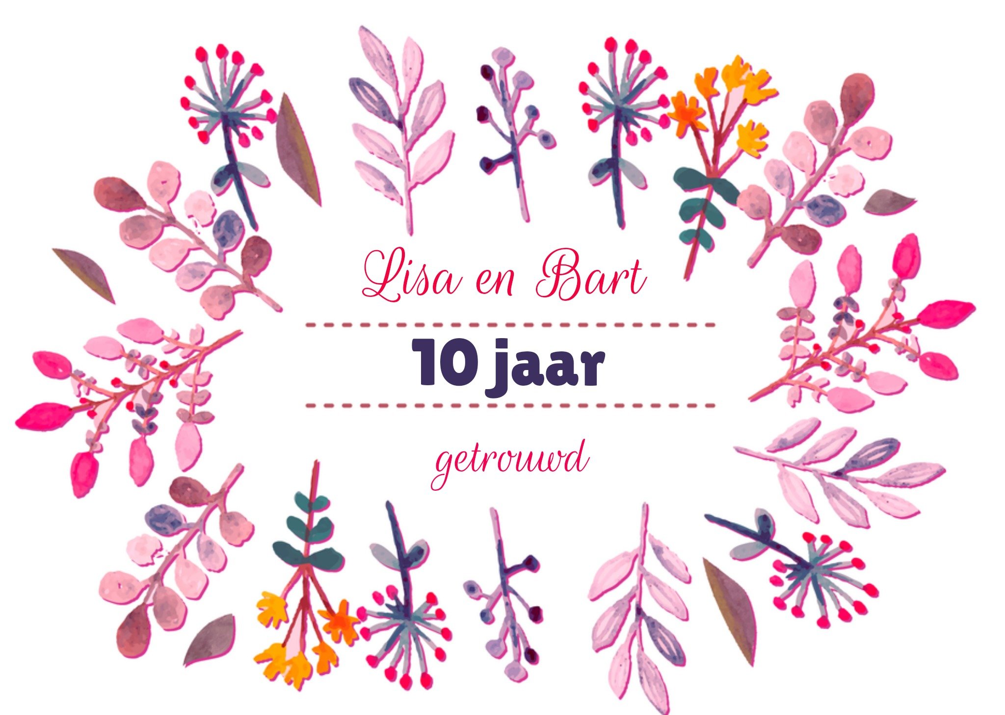 Bloemen voor een jubileum Kaart Greetz