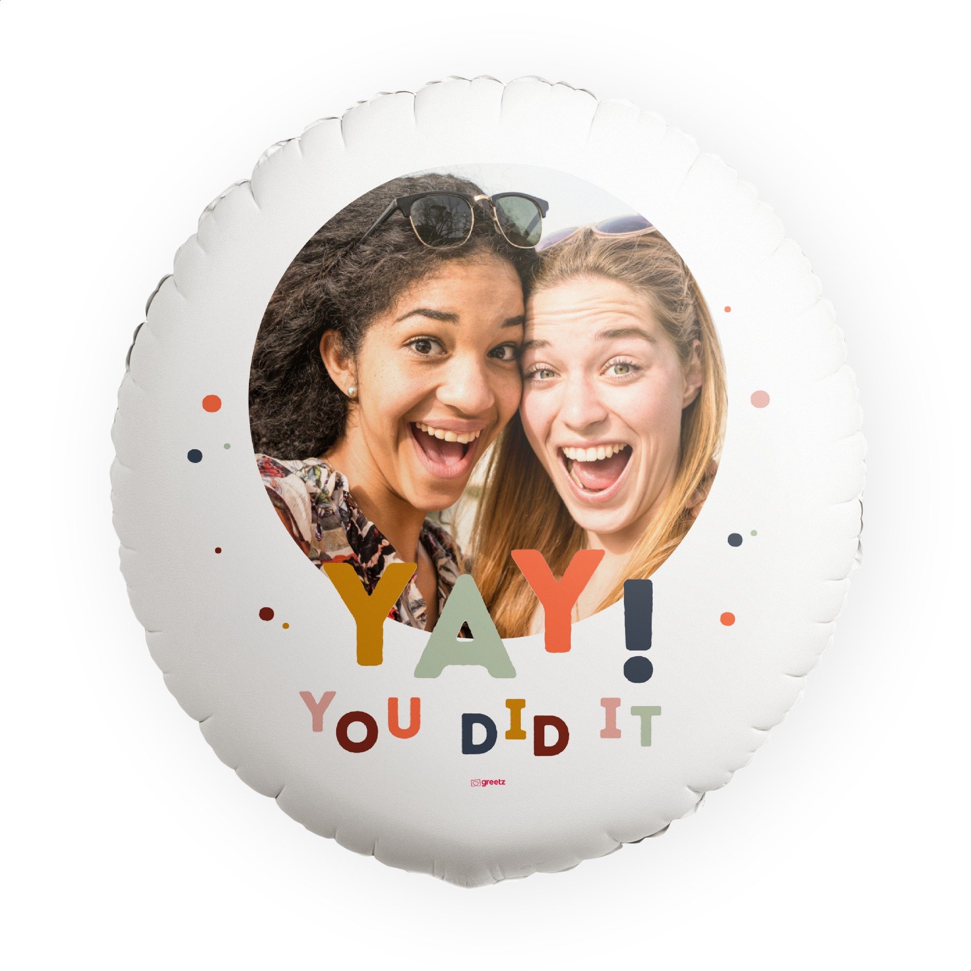 Ballon YAY! You did it met eigen foto Greetz