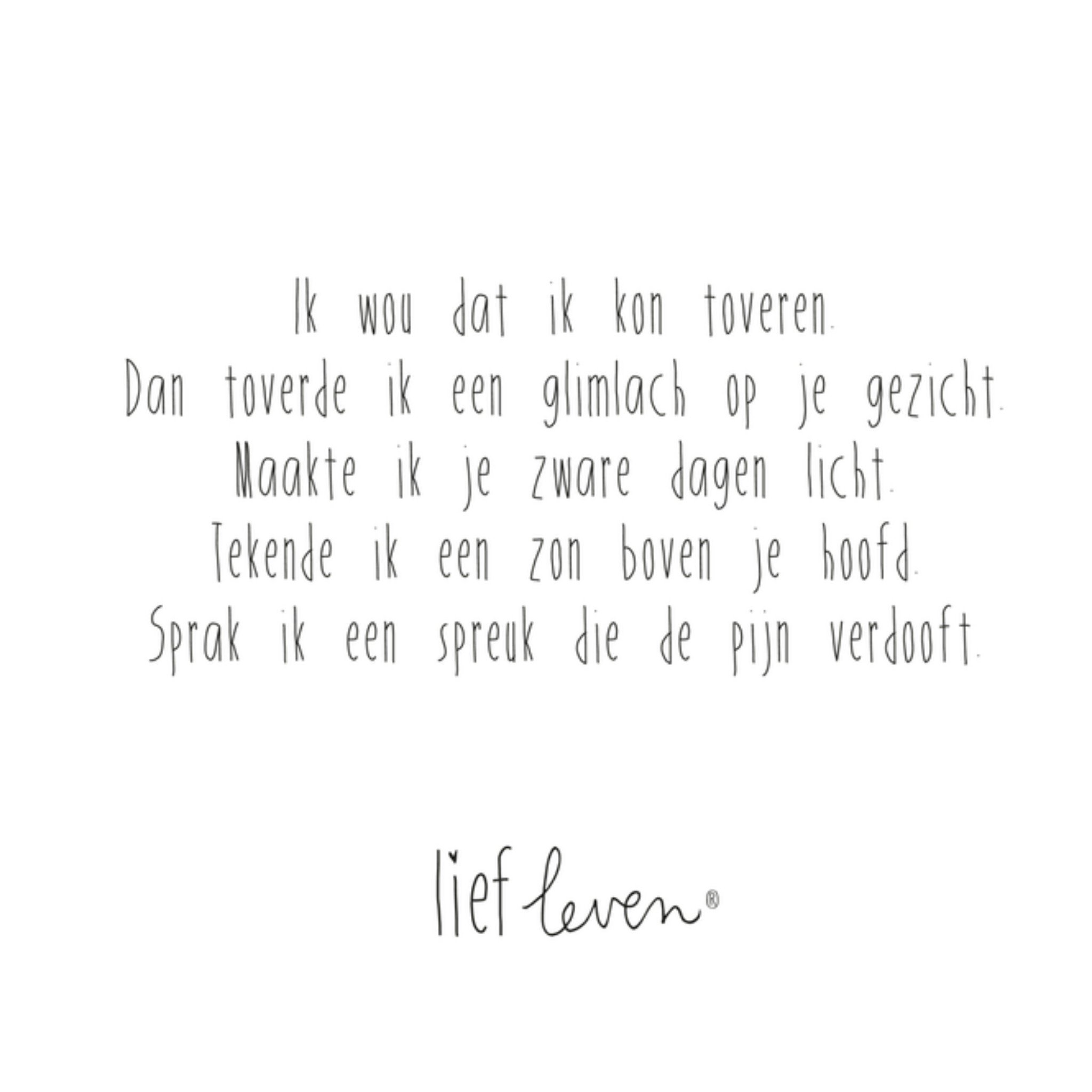 Lief leven Sterkte kaart Toveren Vierkante Kaart Lief Leven