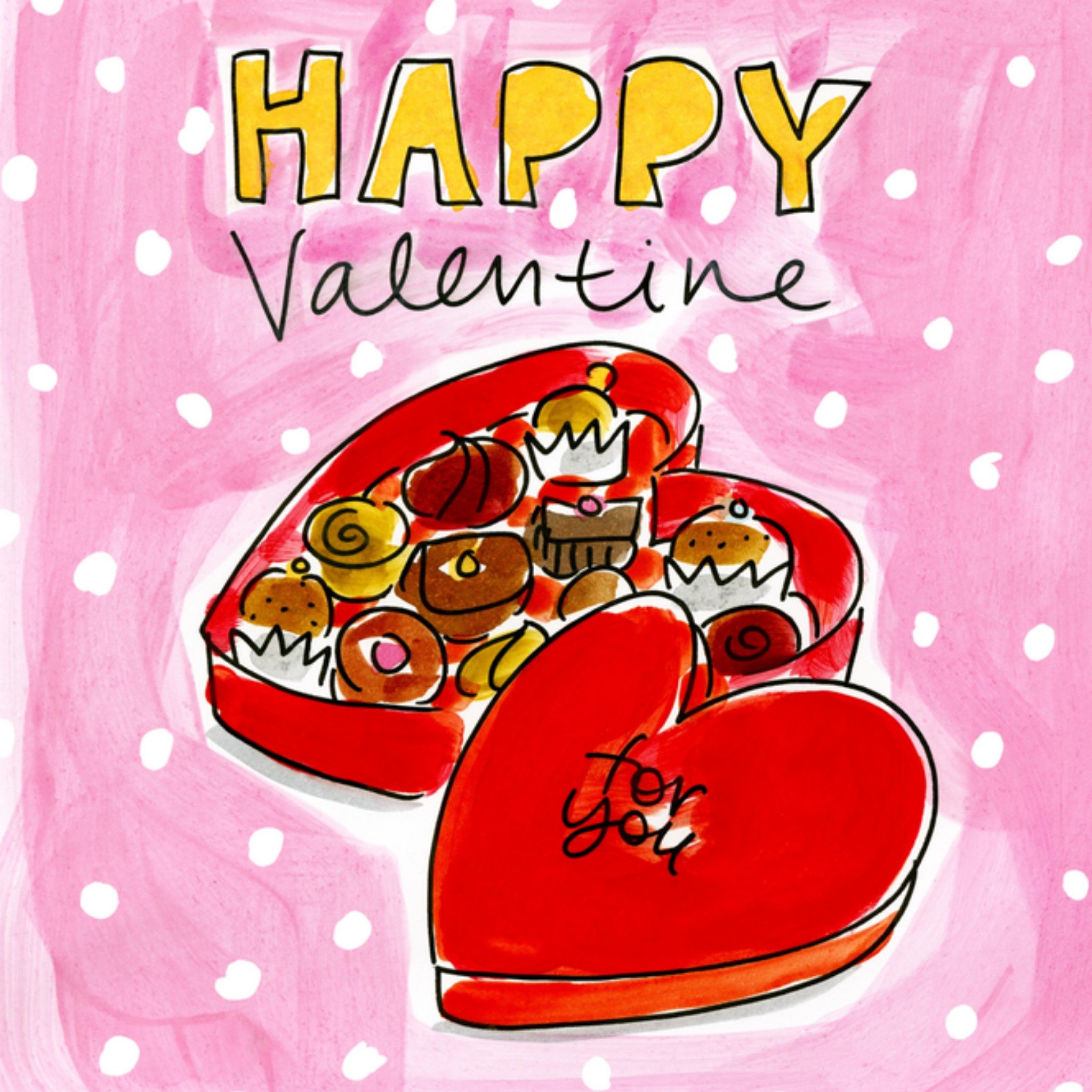 Valentijnskaart Bonbons Vierkante Kaart Blond Amsterdam