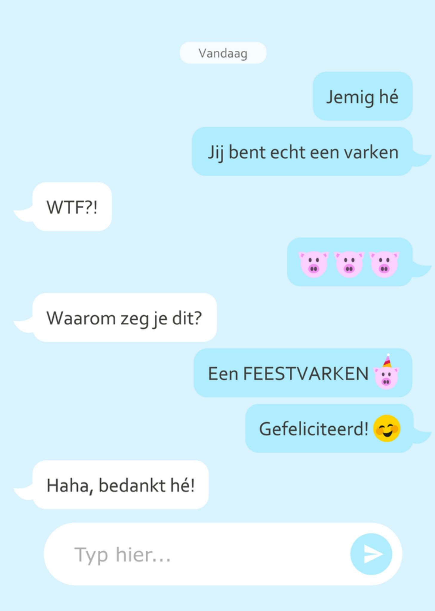 Greetz Verjaardagskaart feestvarken Standard Card