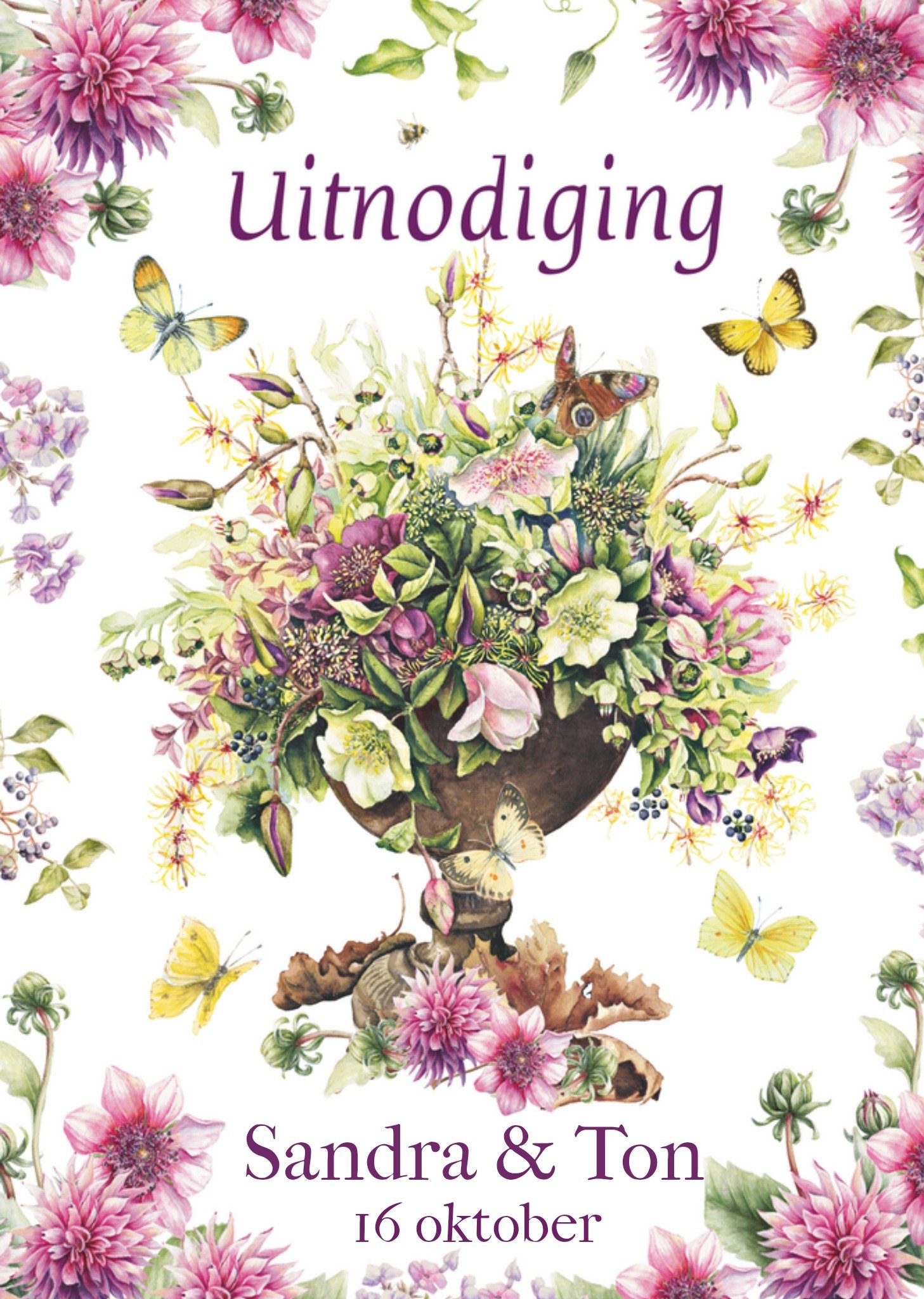 Uitnodiging huwelijksjubileum Kaart Janneke Brinkman